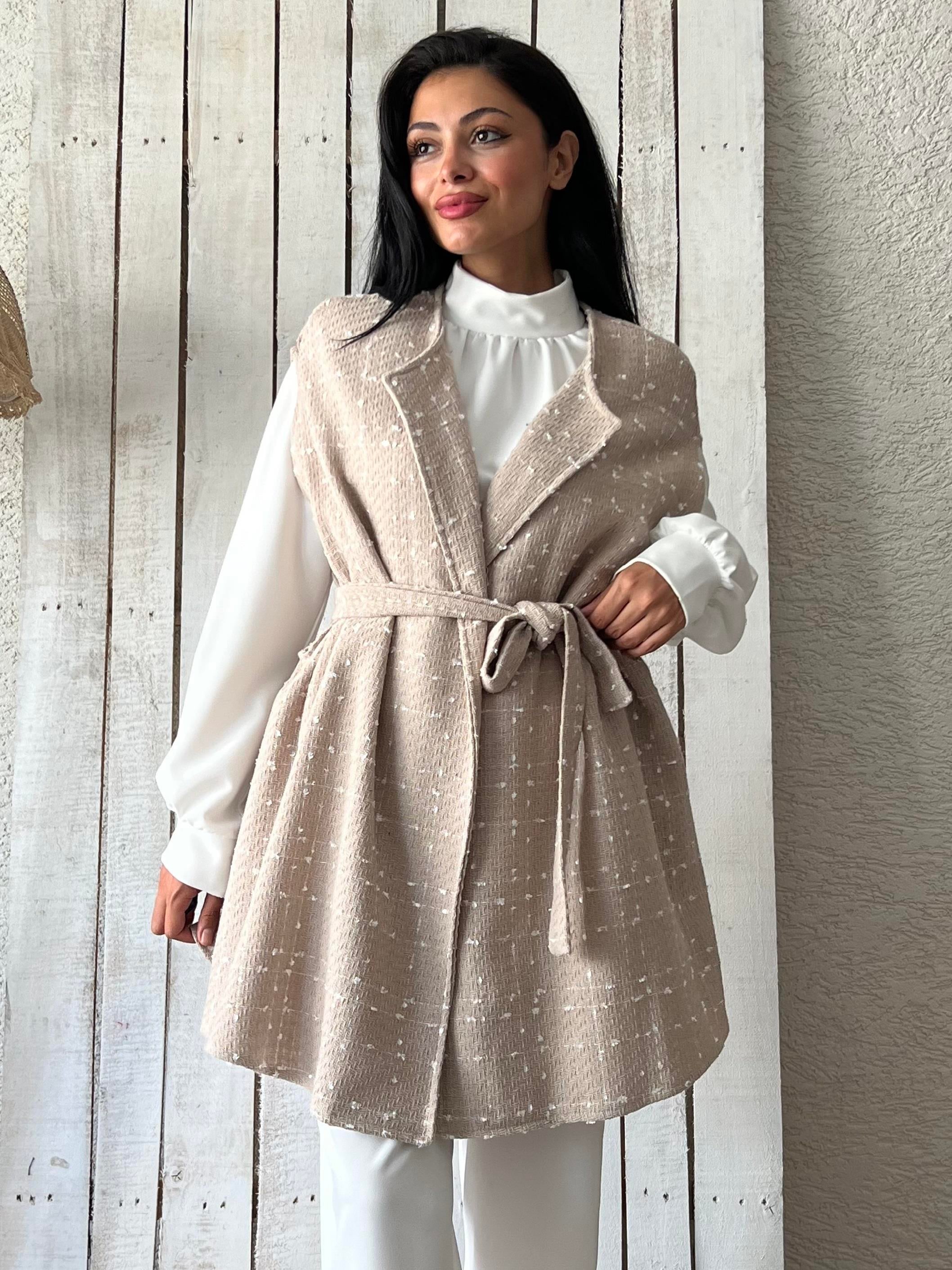Bej Rengi Oversize Tüvit Panço