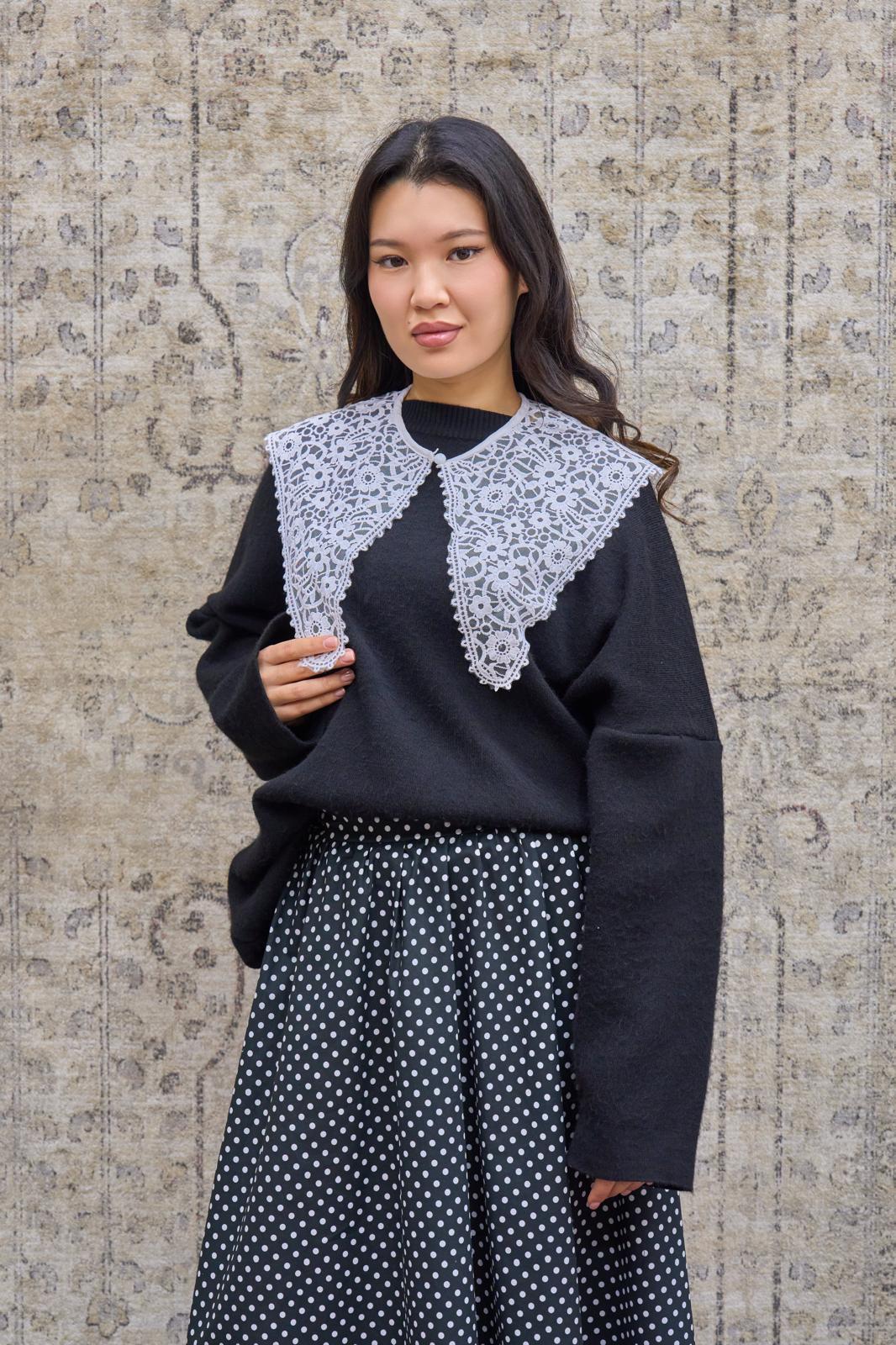 Beyaz Dantel Seyyar Yaka