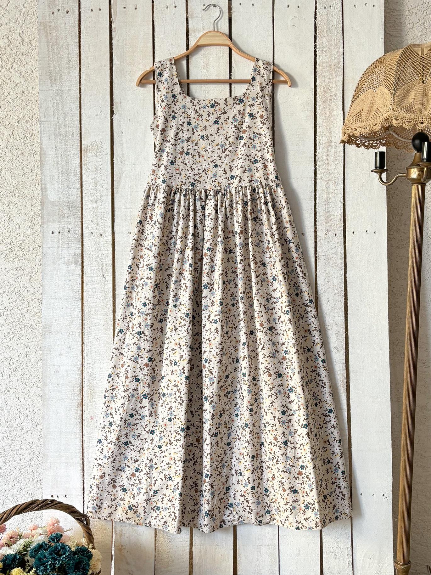 Gri Kahve Çiçekli Poplin Jile