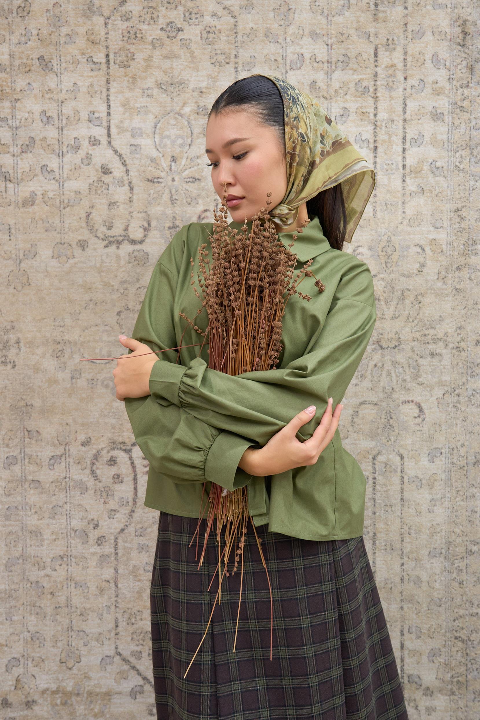 Haki Yeşil Poplin Gömlek