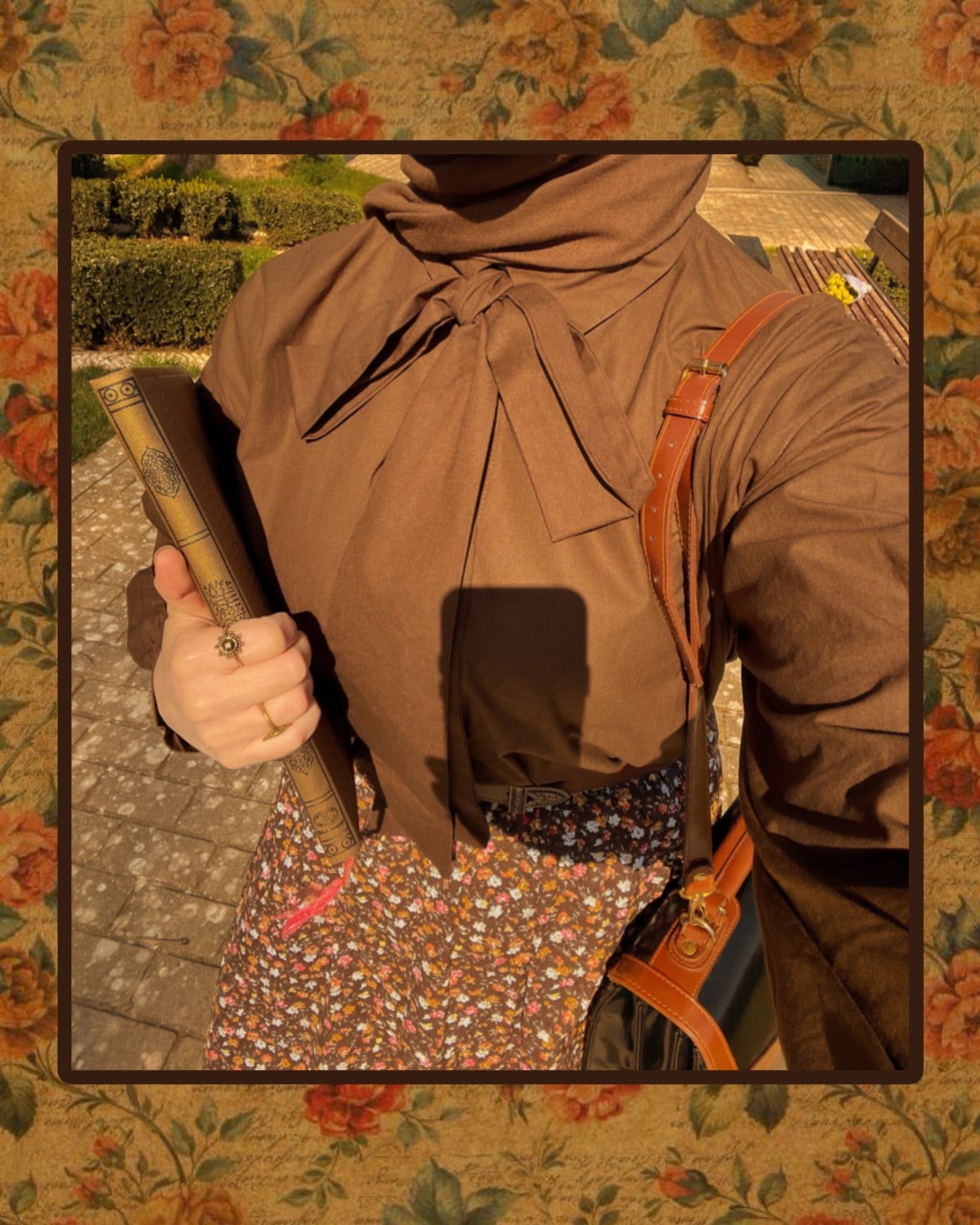 Kahve Bağlama Detaylı Poplin Gömlek