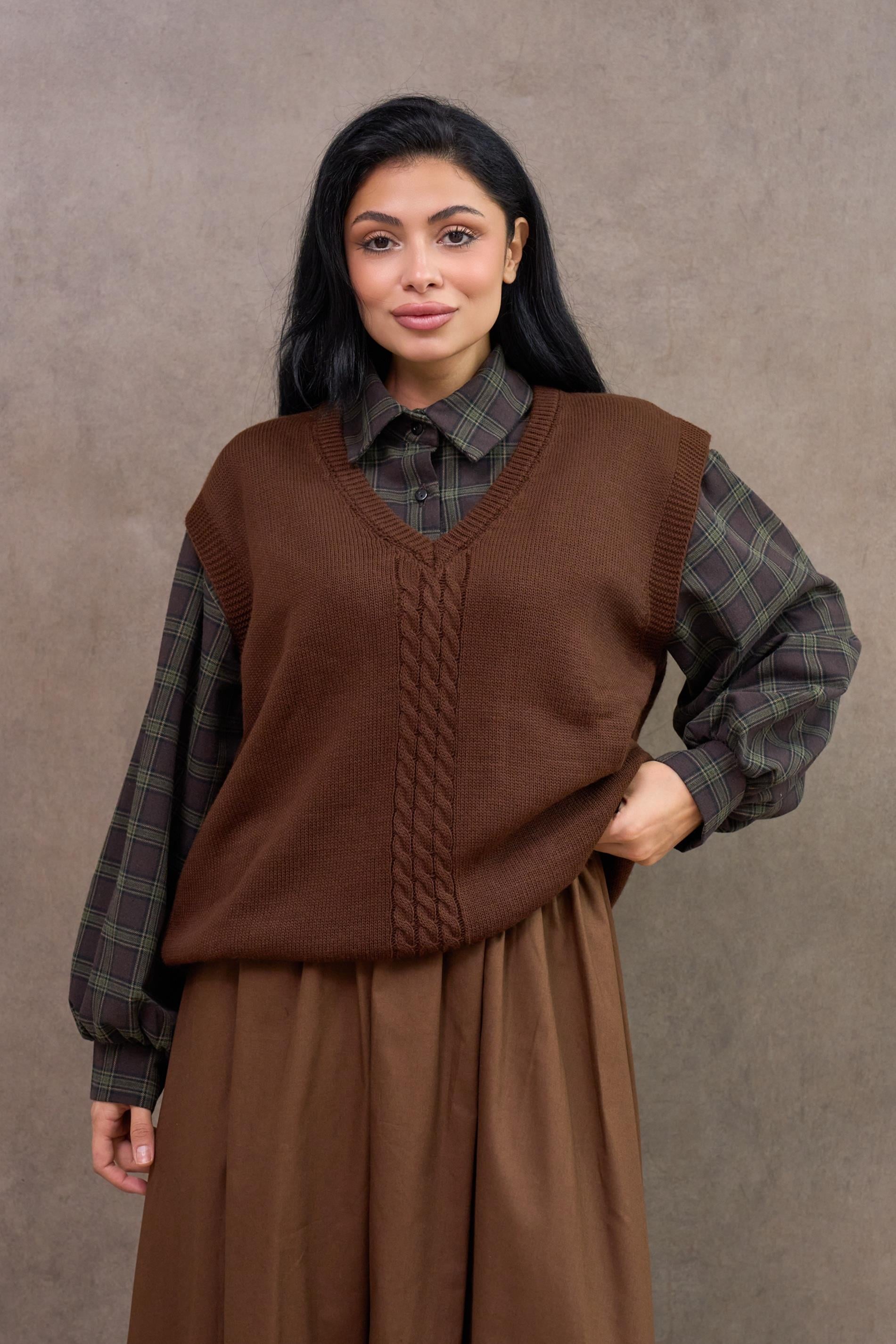 Kahve Oversize Süveter