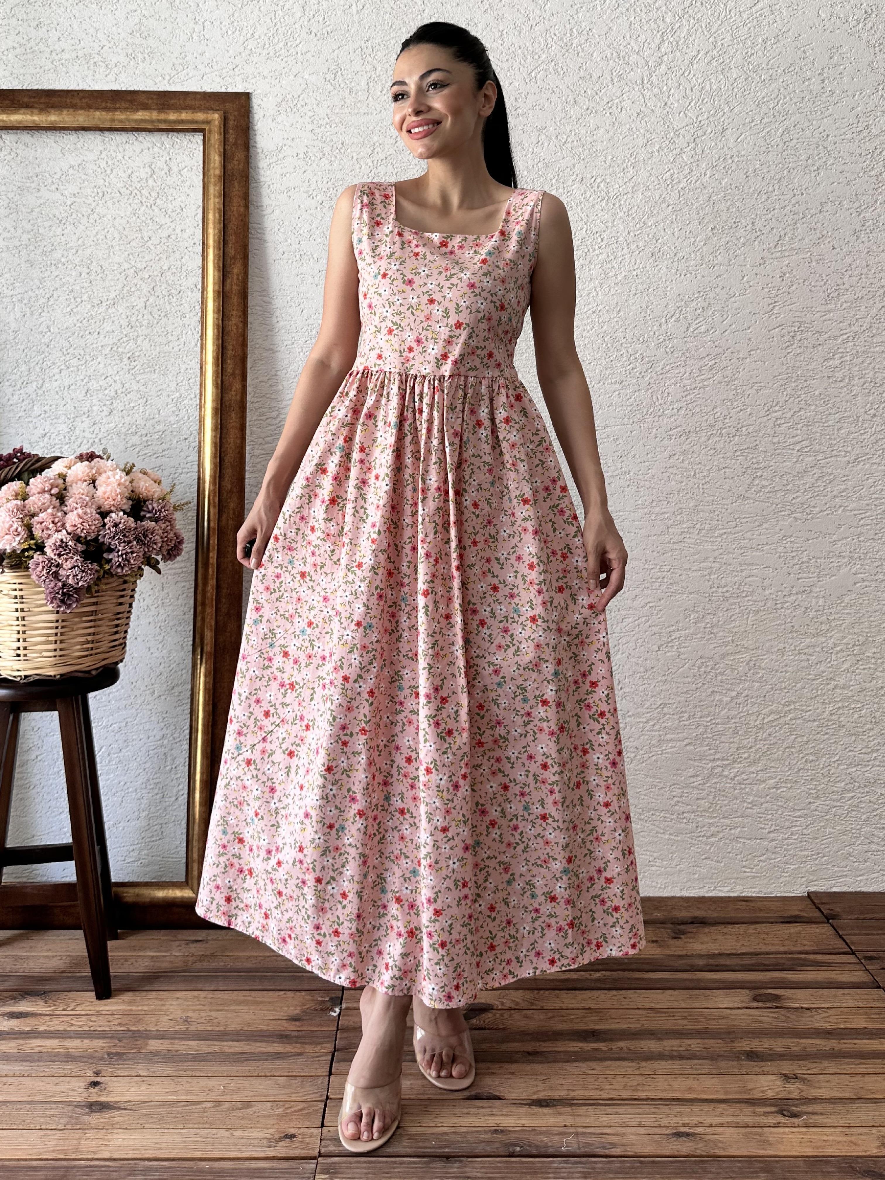 Pudra Mini Çiçekli Poplin Jile