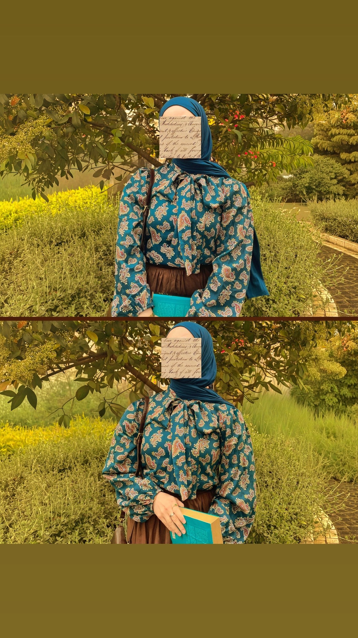 Şal Desen Bağlamalı Bluz