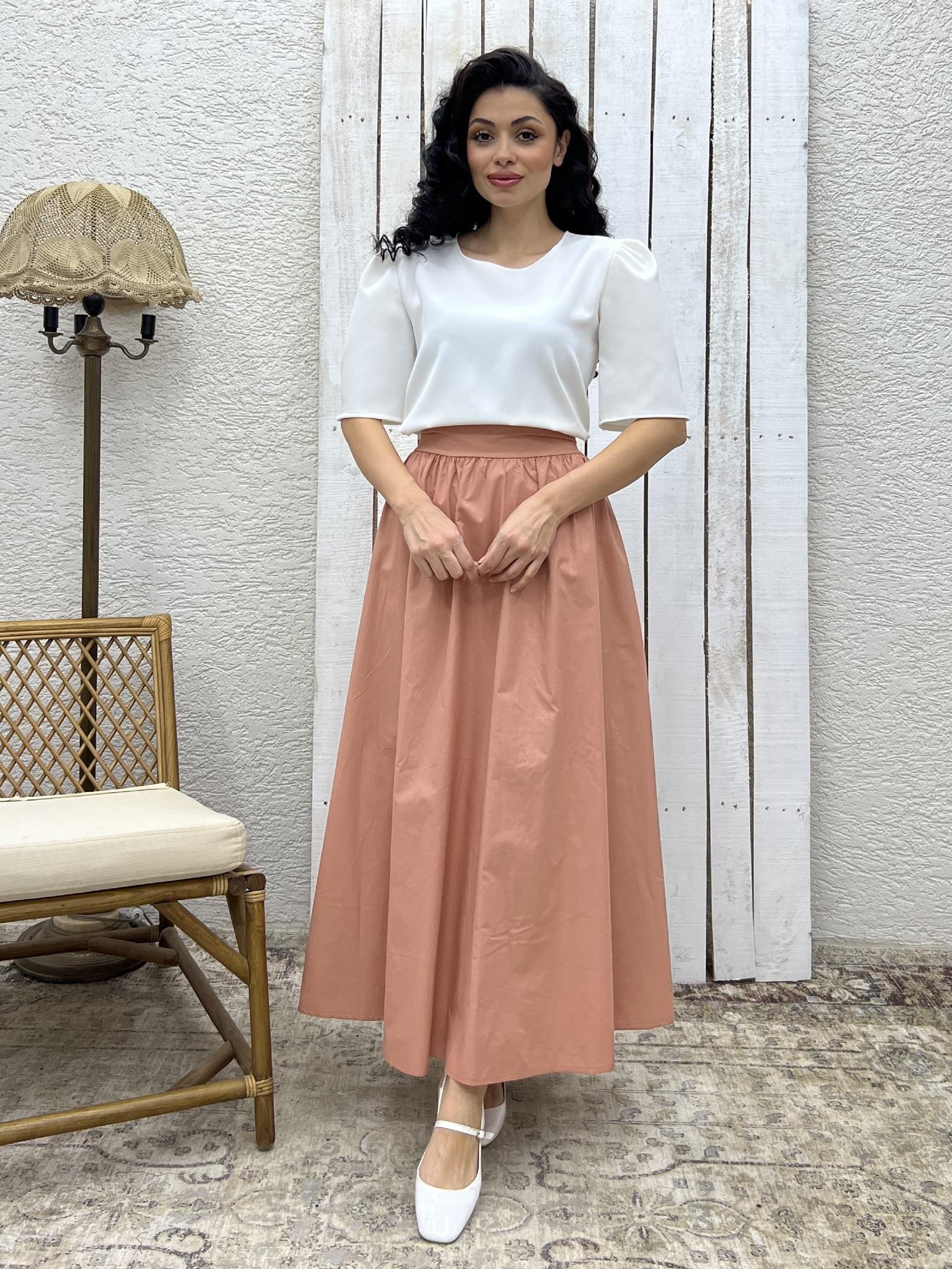 Somon Poplin Kloş Etek