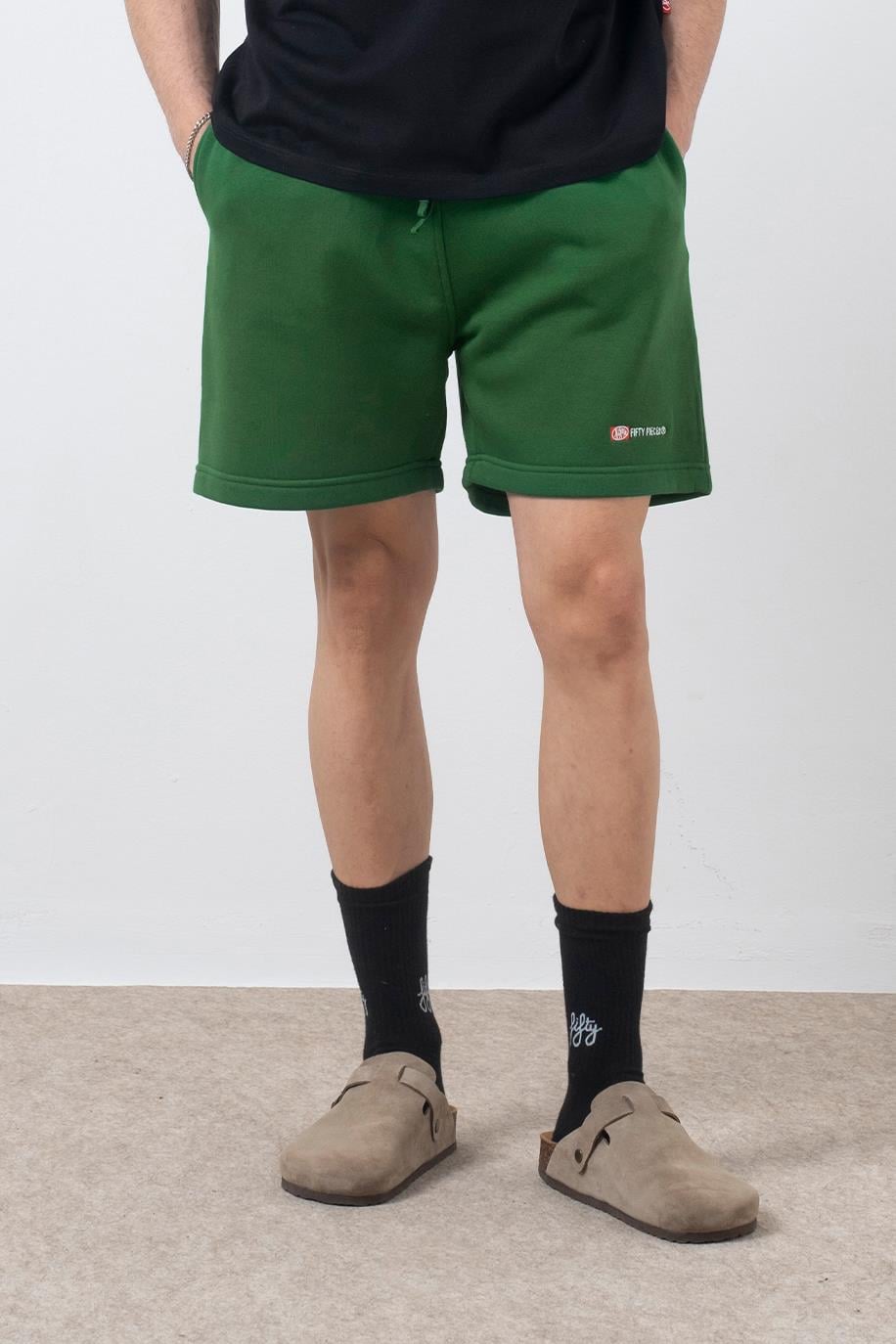 Erkek Yeşil Loose Fit Jogger Şort