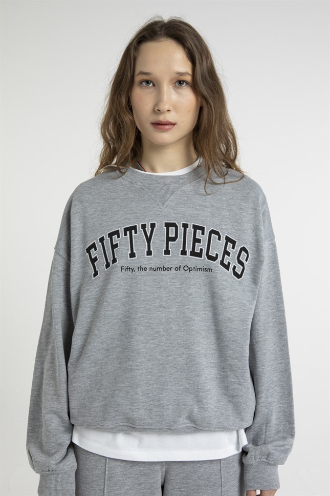 Oversized top college sweatshirt