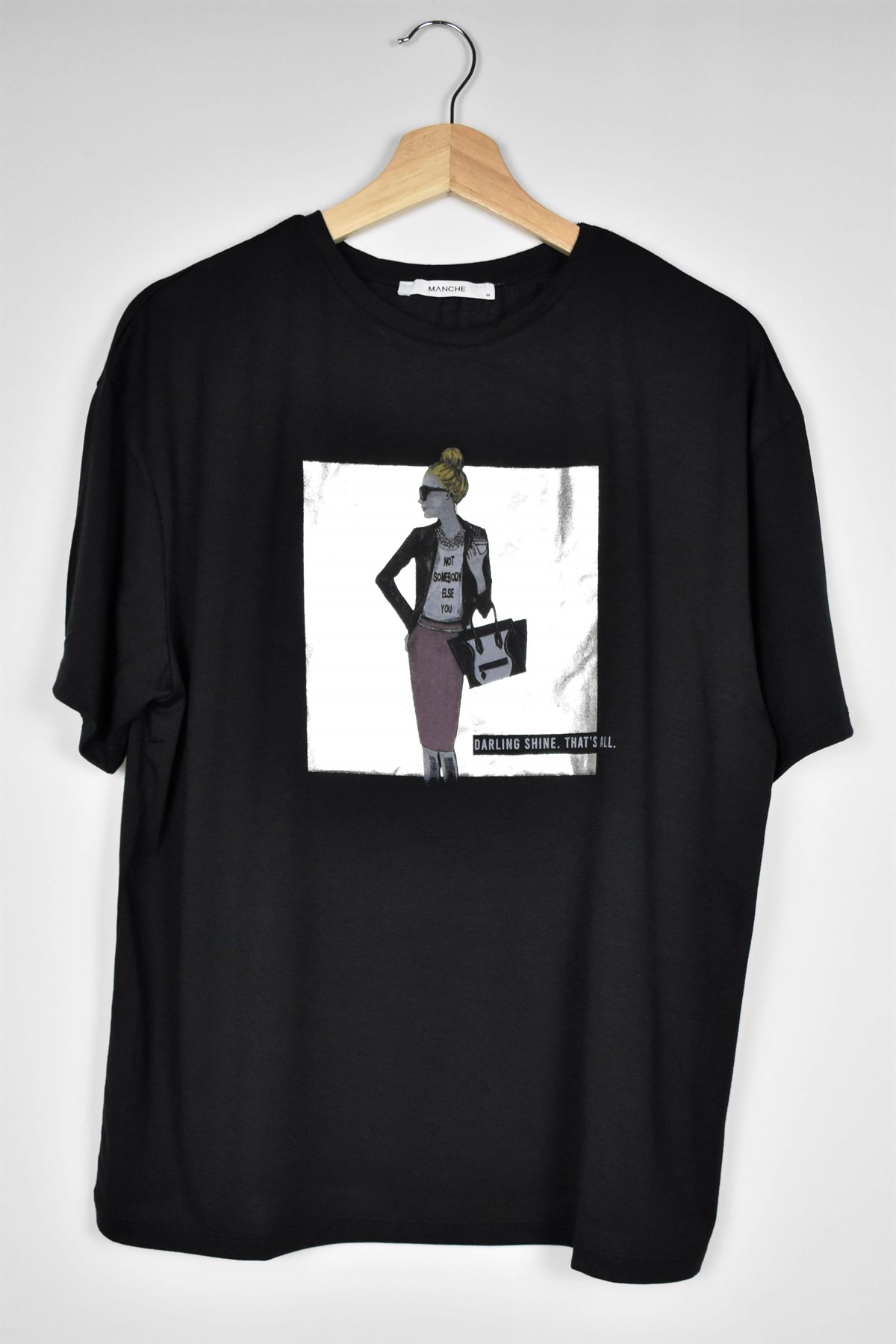 Kadın Varak Baskılı T-Shirt