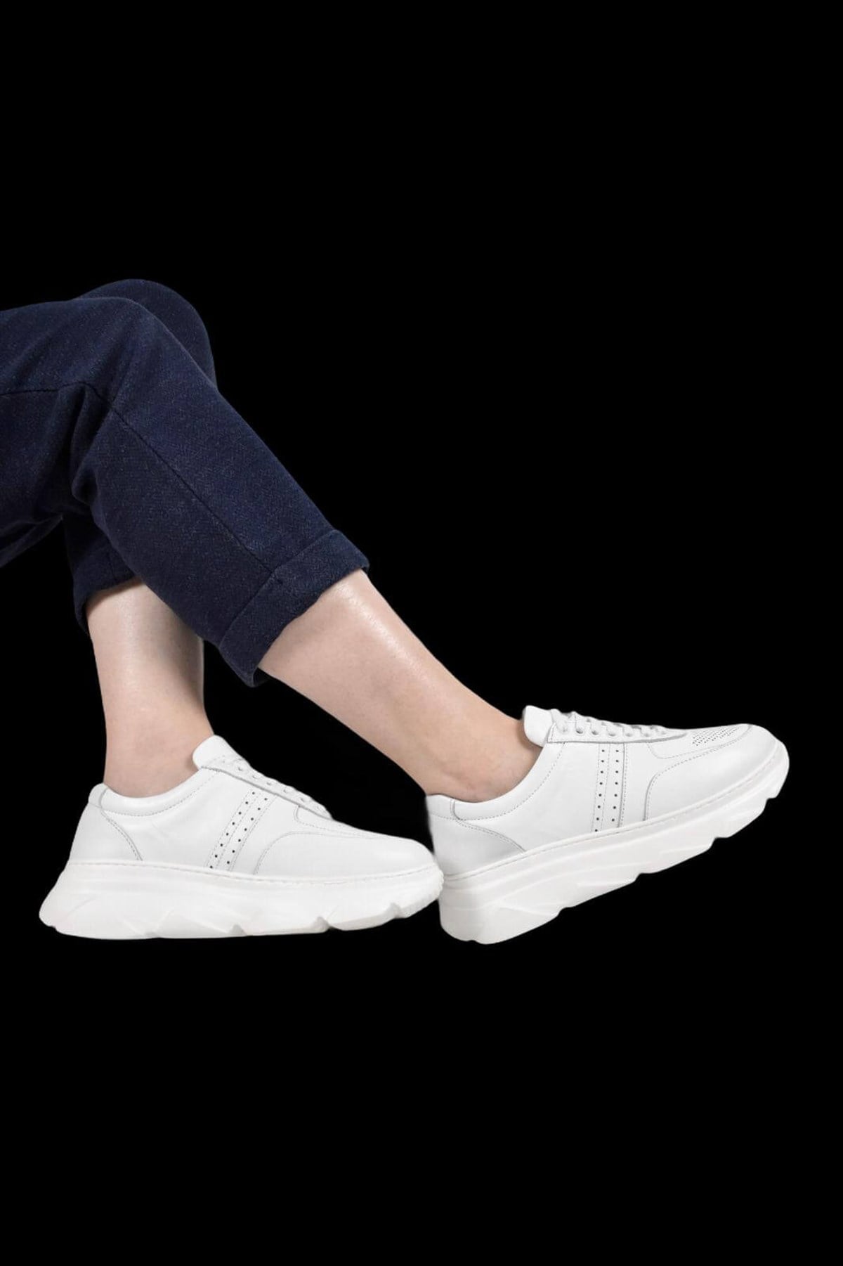 Hakiki Deri Beyaz Kadın Sneaker ITW348WW