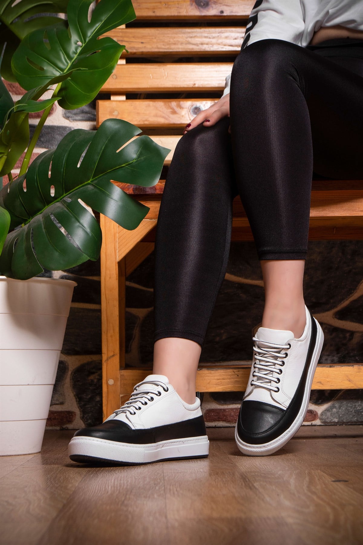Hakiki Deri Beyaz Kadın Sneaker ITW8016WBW