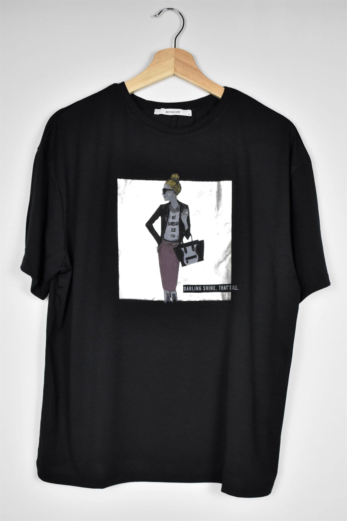 Kadın Varak Baskılı T-Shirt