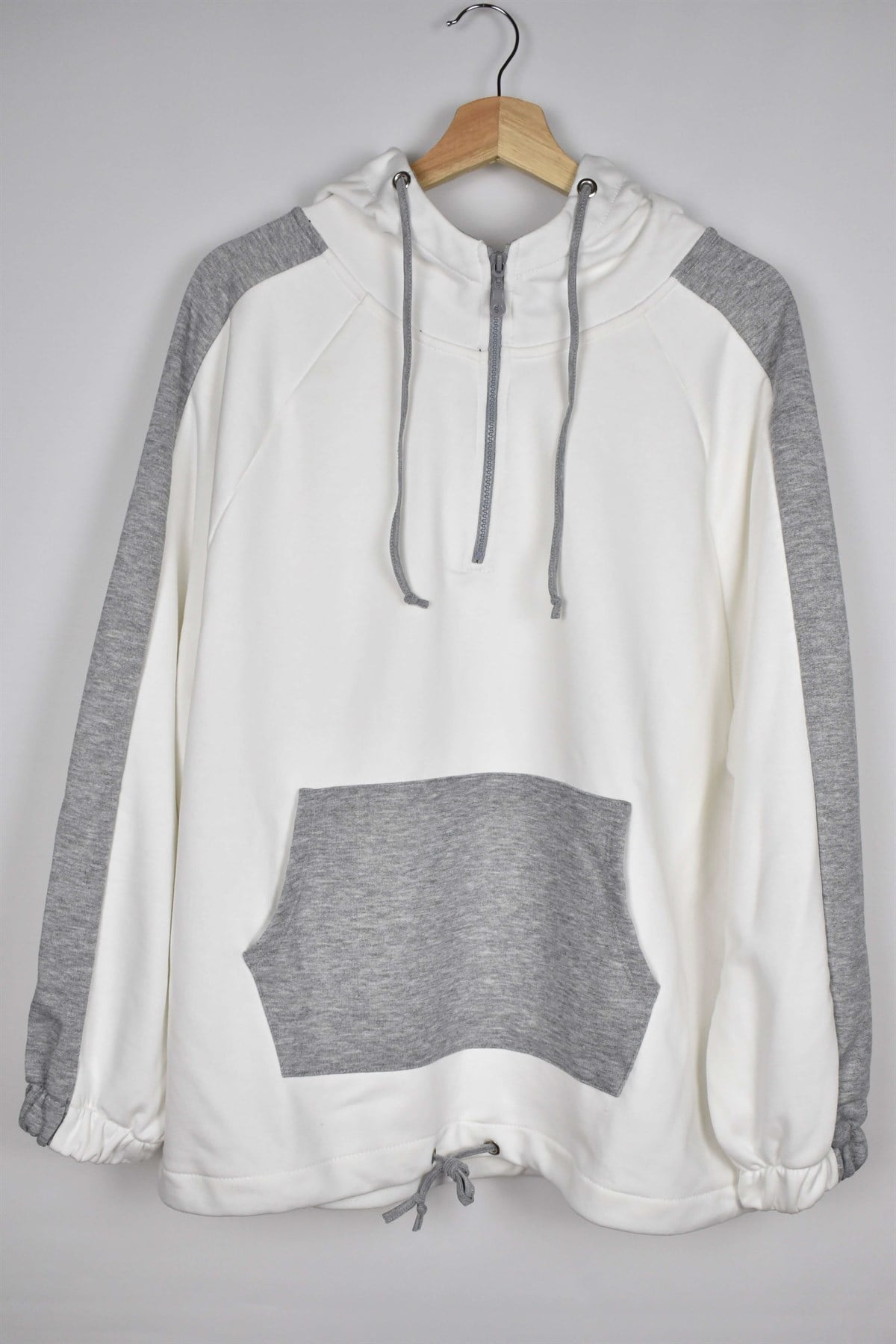 Unisex Oversize Kapüşonlu Kanguru Cep Sweatshirt