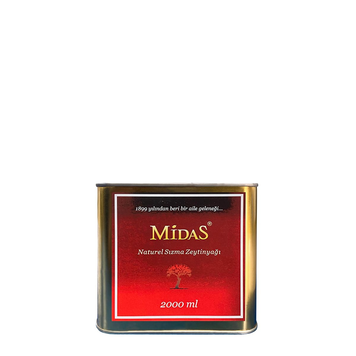 Midas Erken Hasat Soğuk Sıkım Natürel Sızma Zeytinyağı 2 L Teneke