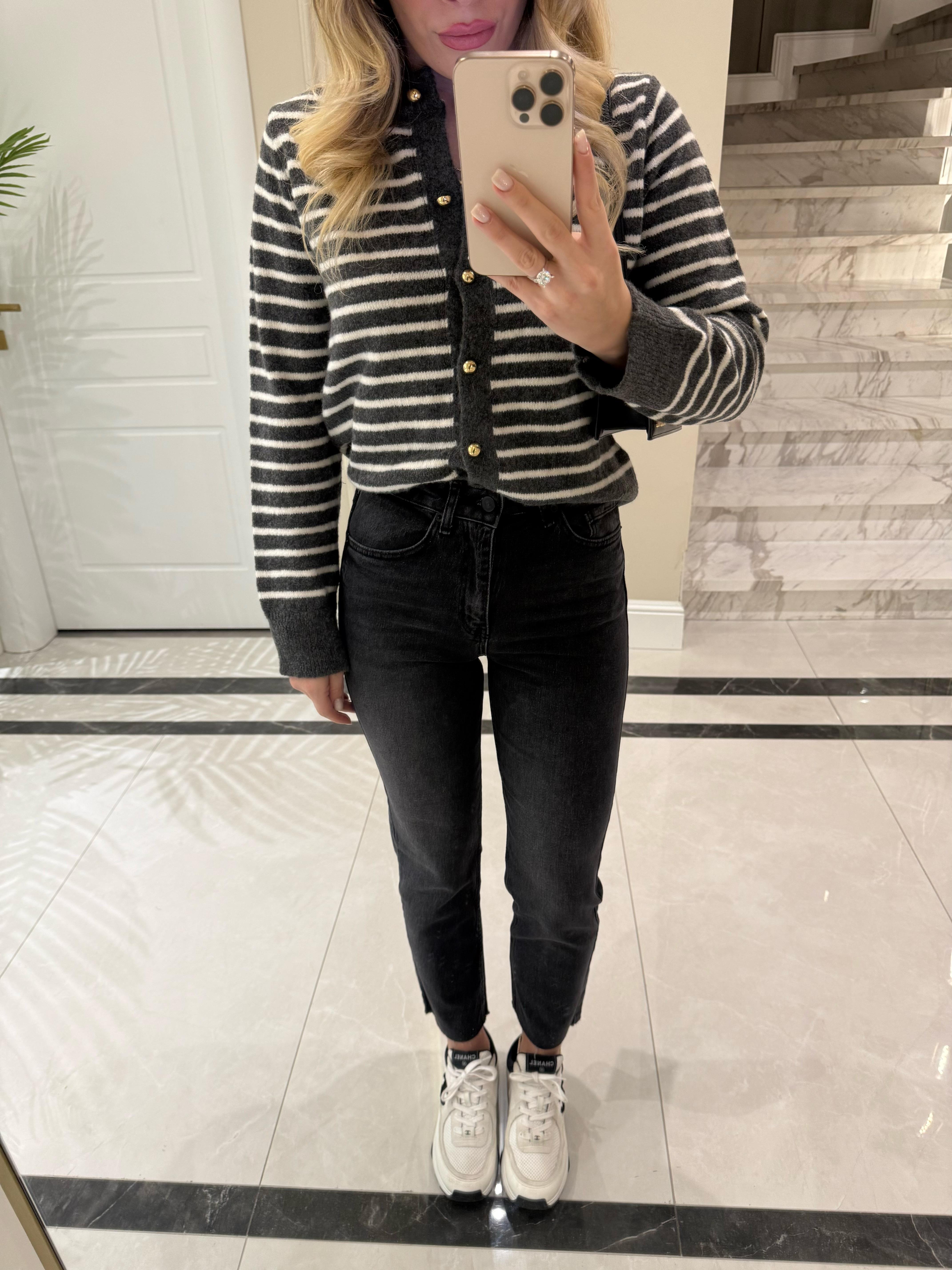  Antrasit Boyfit Kesik Paça Jean -2402
