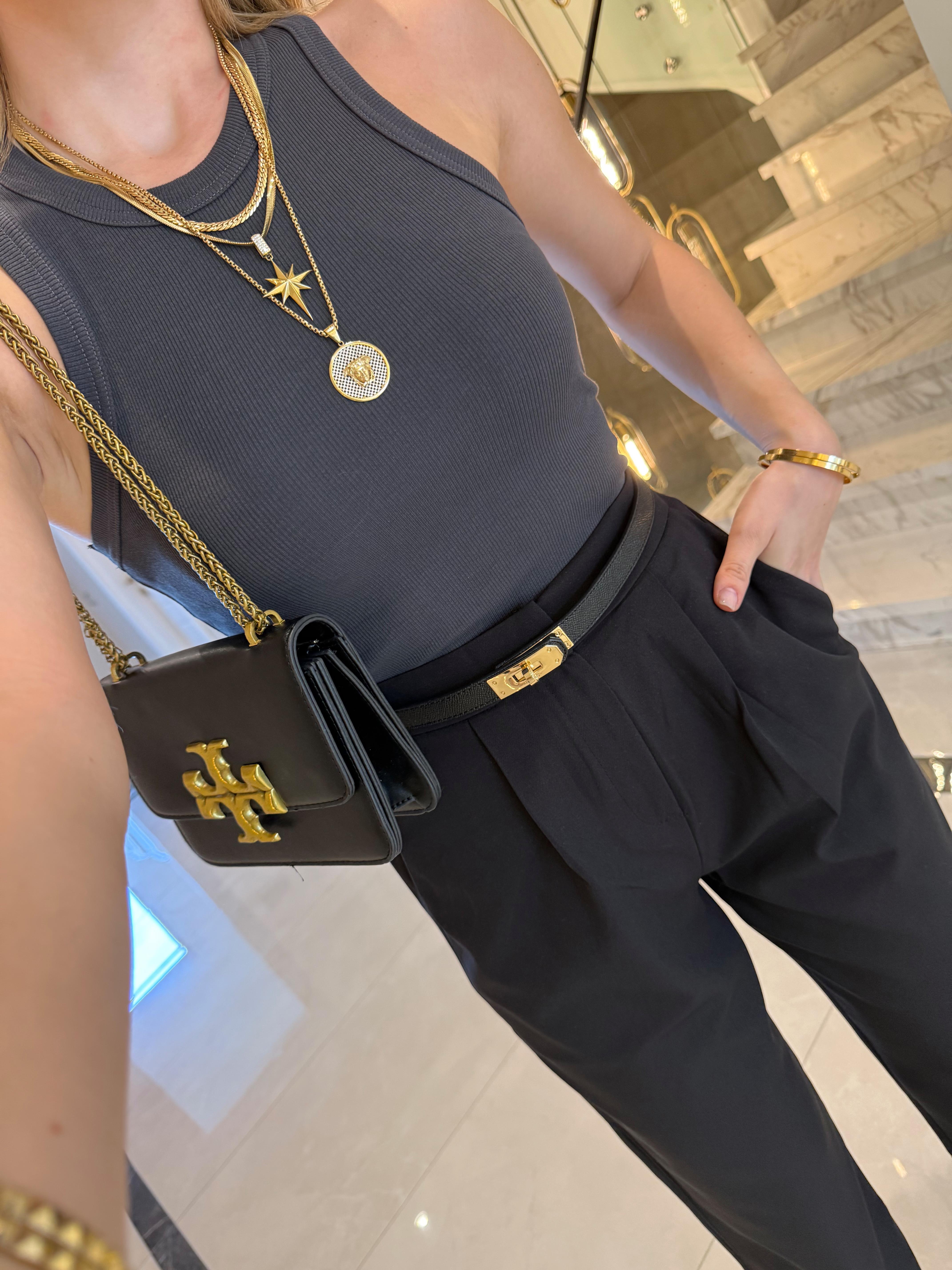 Antrasit Halter Yaka Fitilli Atlet- 20842