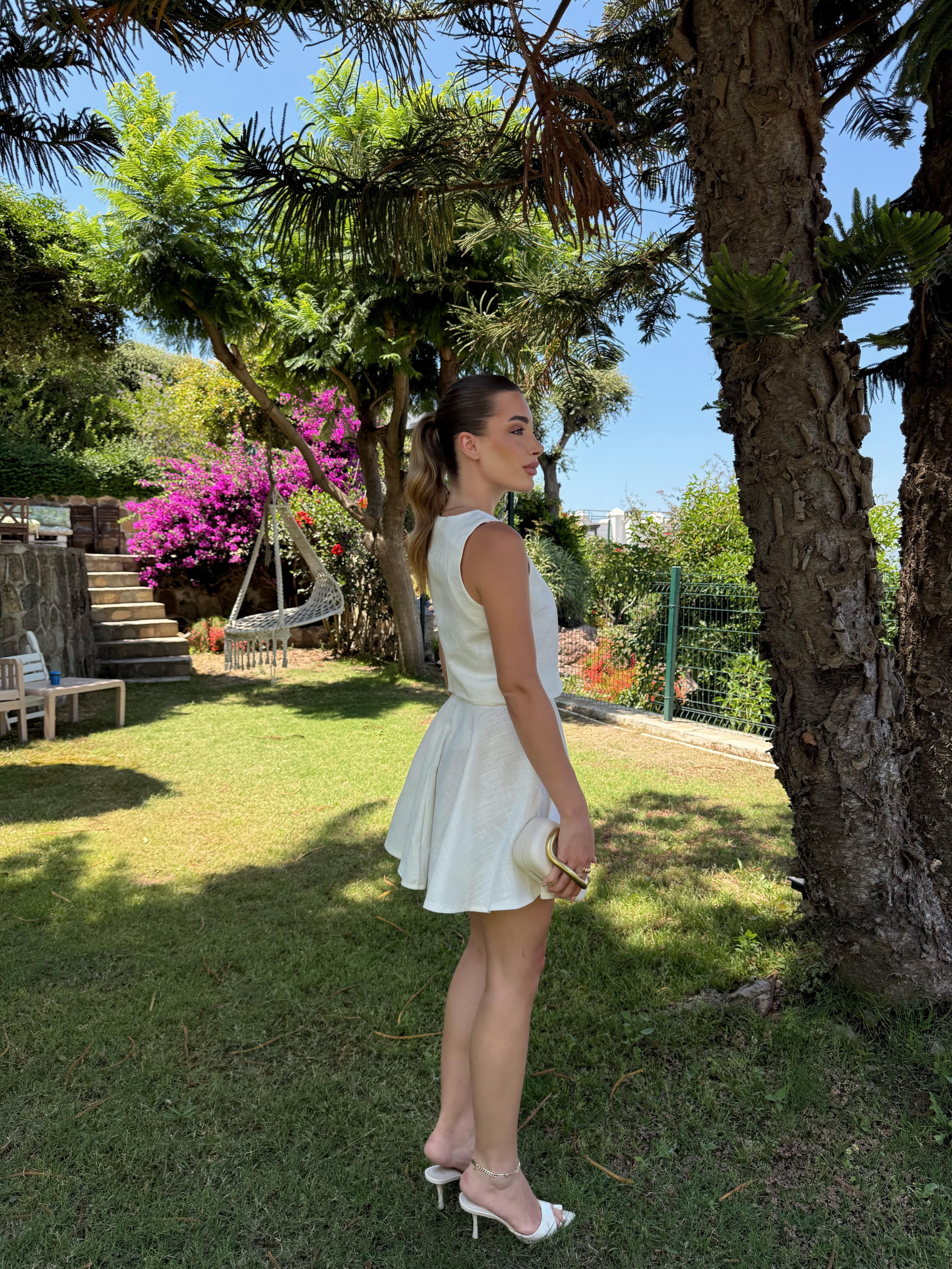 Beyaz İkili Fes Takım