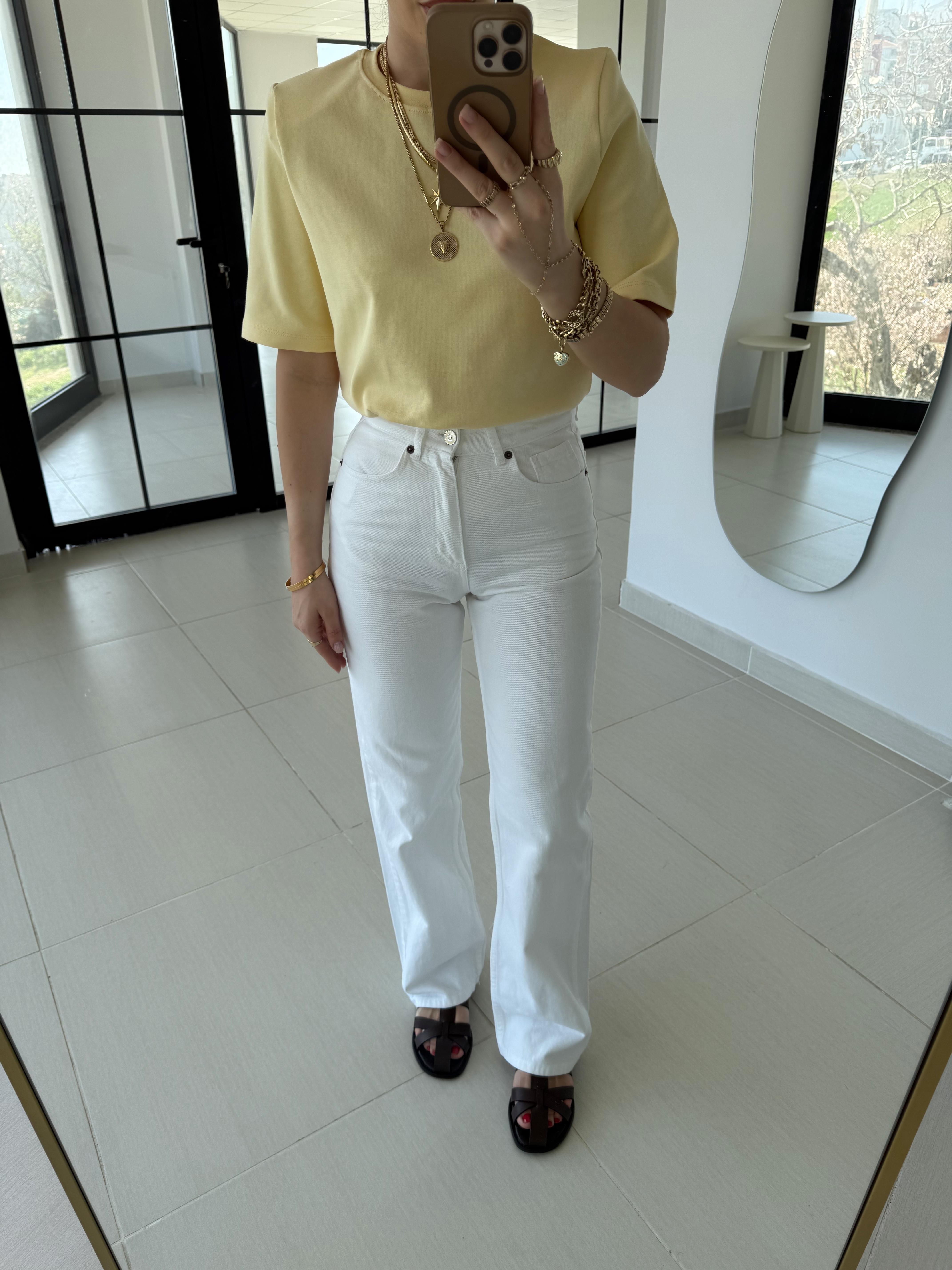 Beyaz Orj Marka Straight Jean