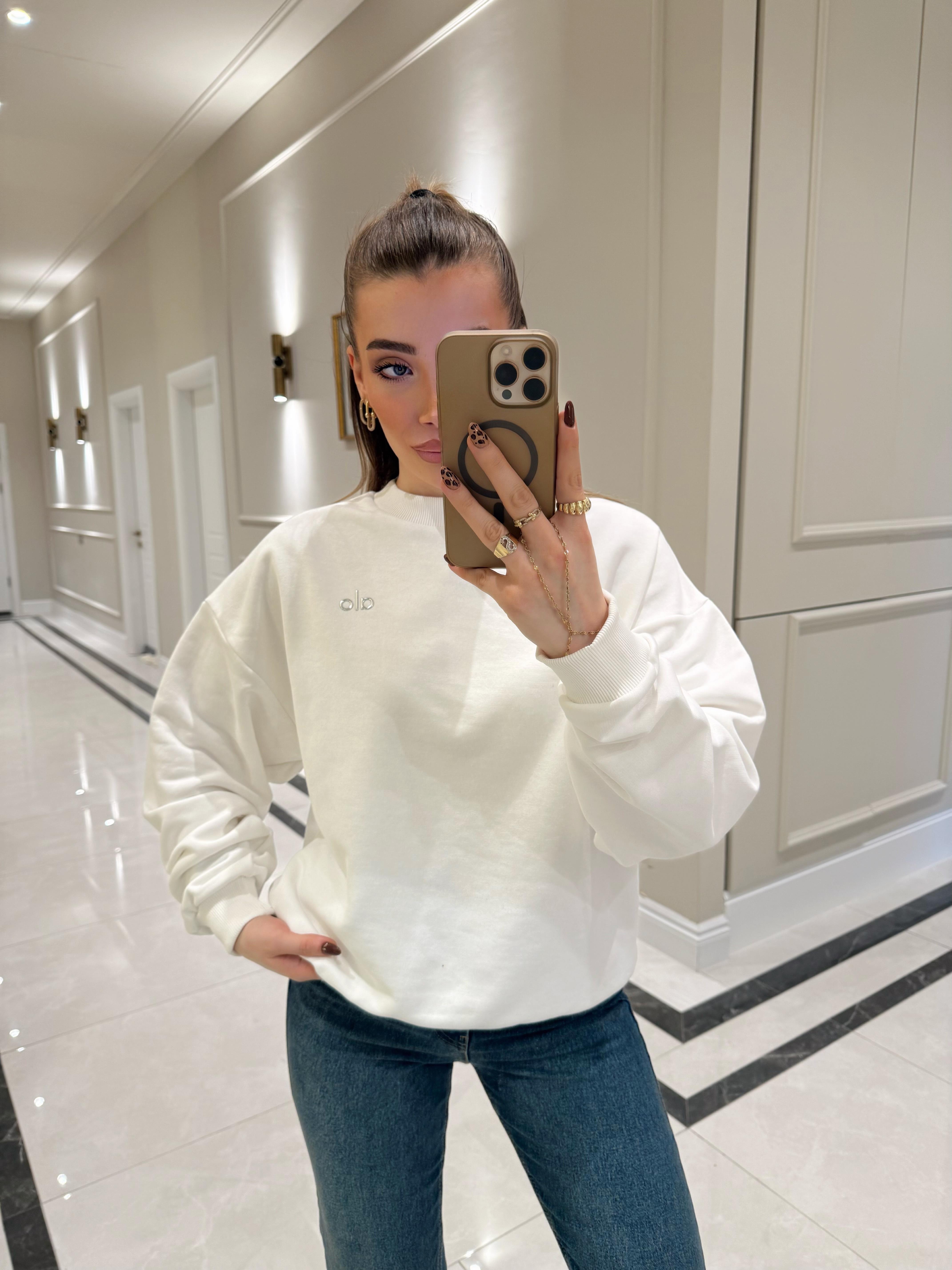 Beyaz Orj Marka Sweatshirt