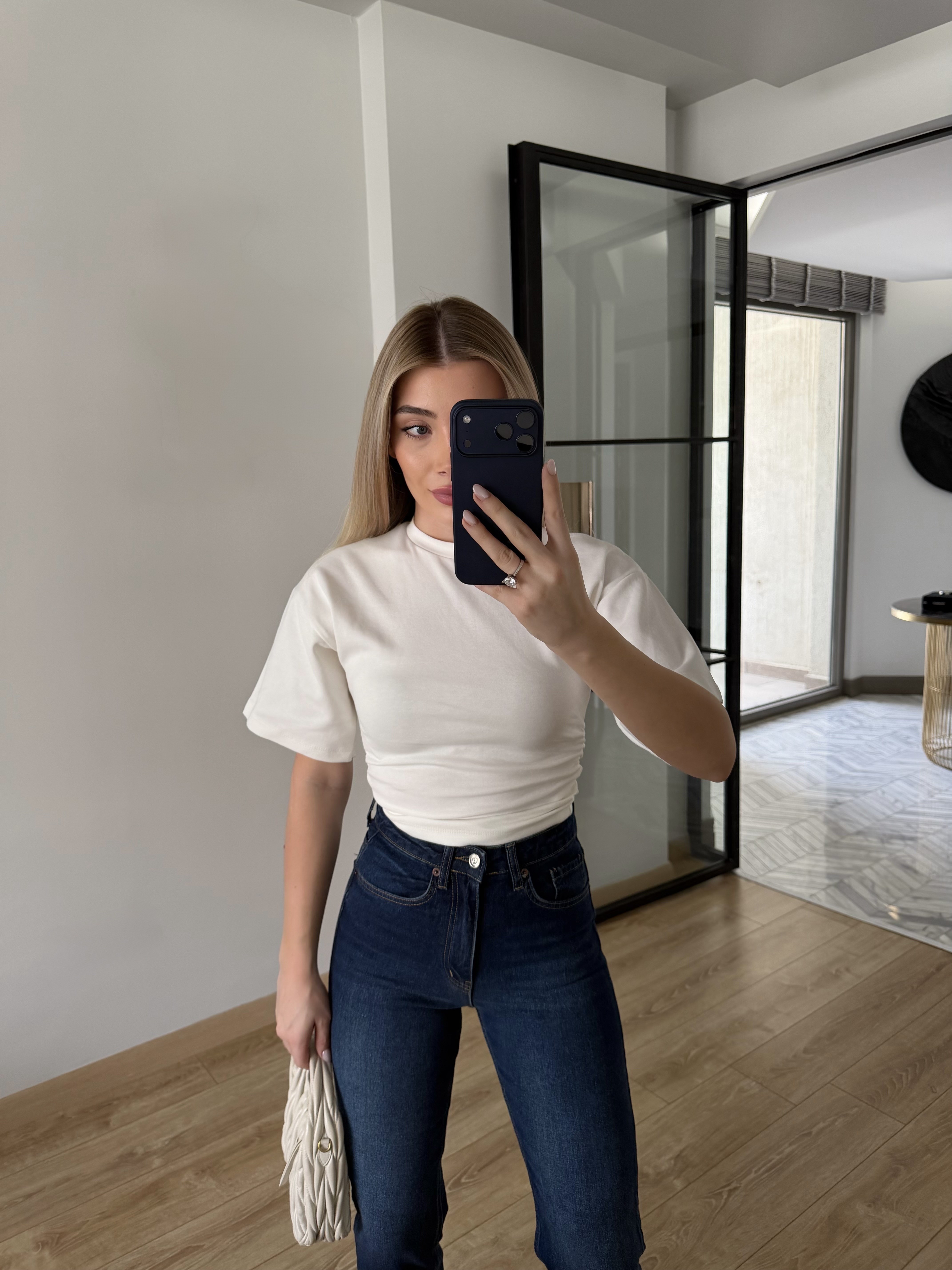 Beyaz Yarasa Kol Tişört-1003