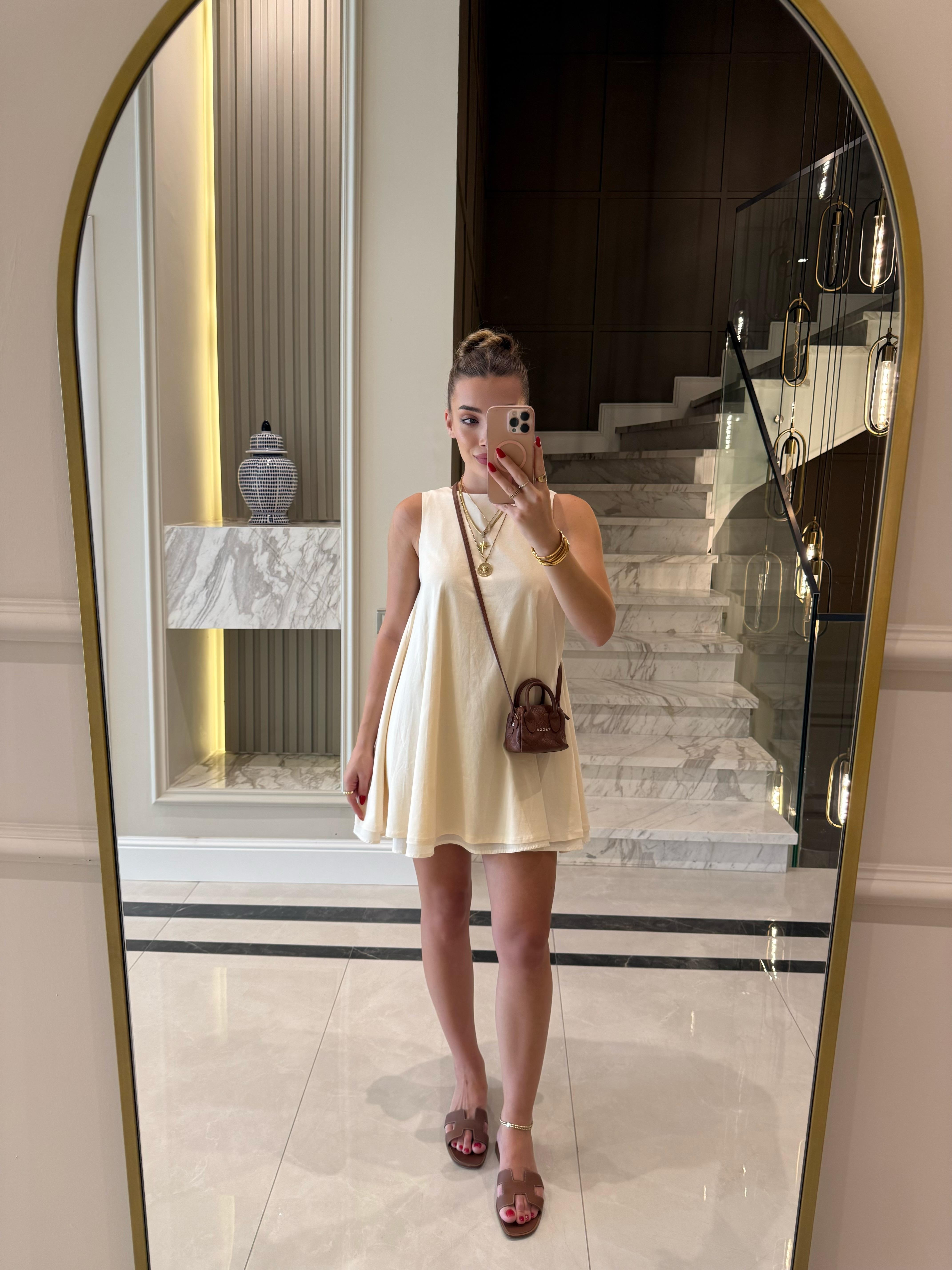 Butter Yellow Volümlü Kısa Elbise