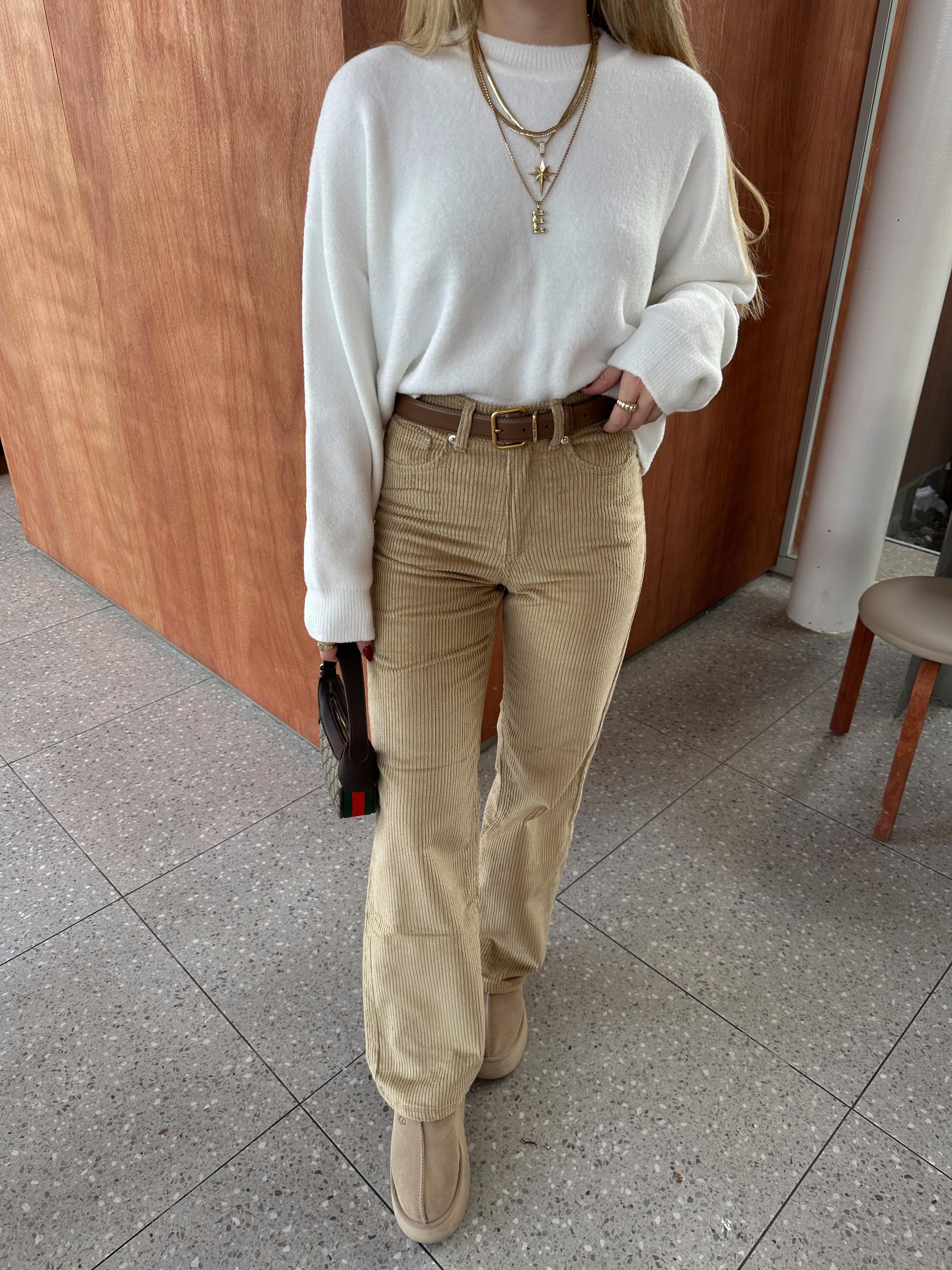 Camel Fitilli Kadife Pantolon ZR