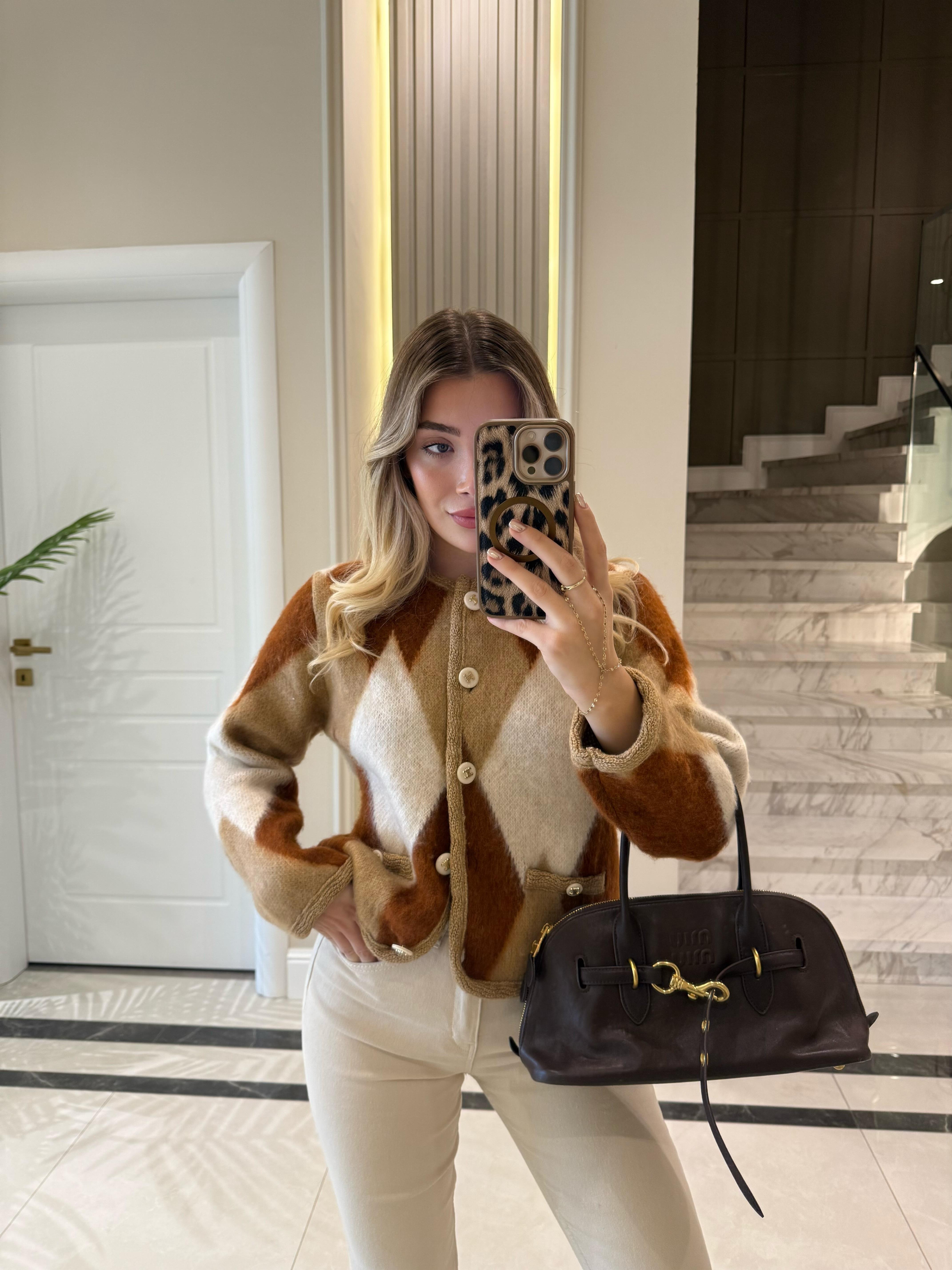 Camel-Taba Baklava Marka Model Hırka