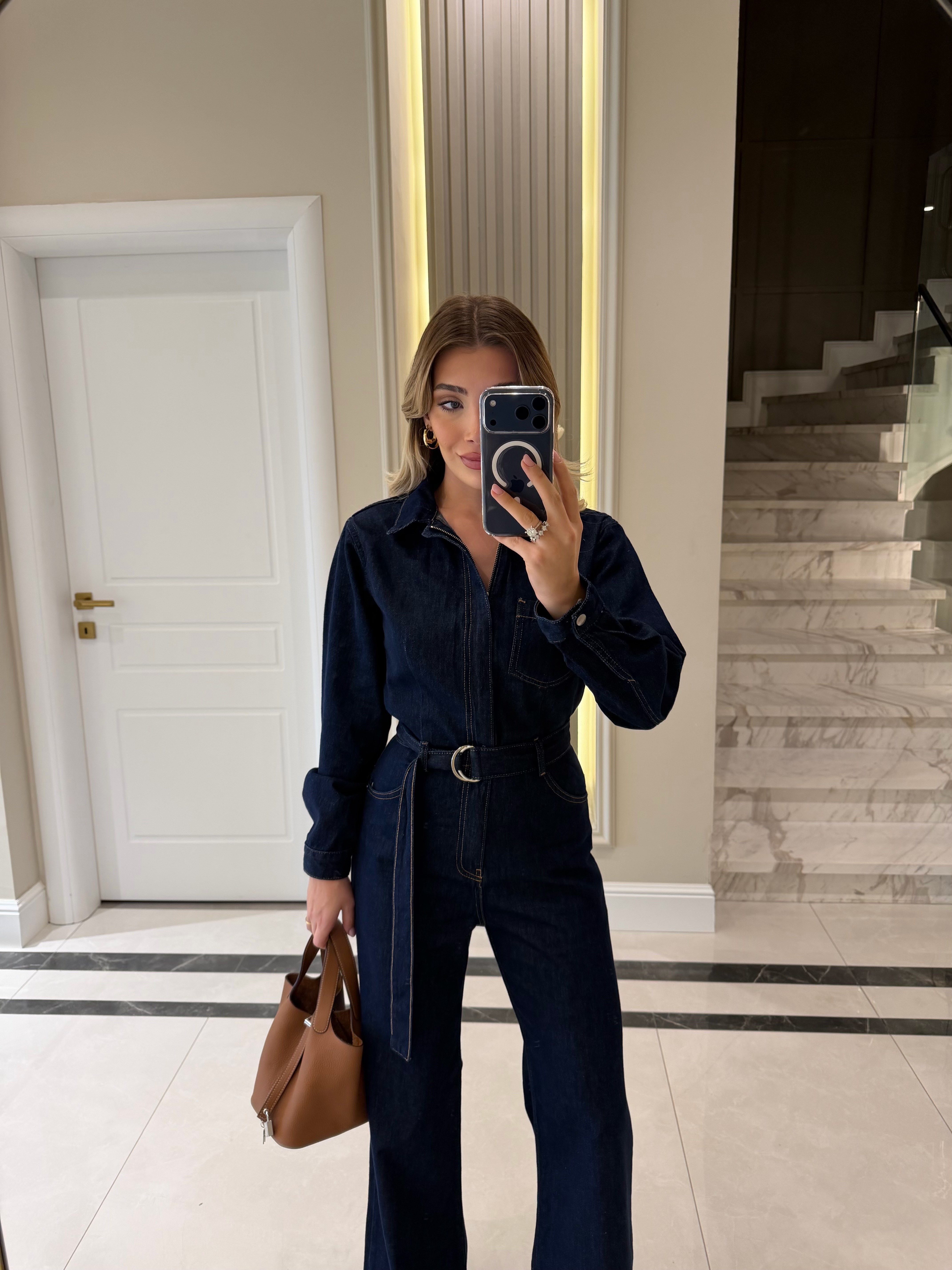 Denim Kemerli Tulum 