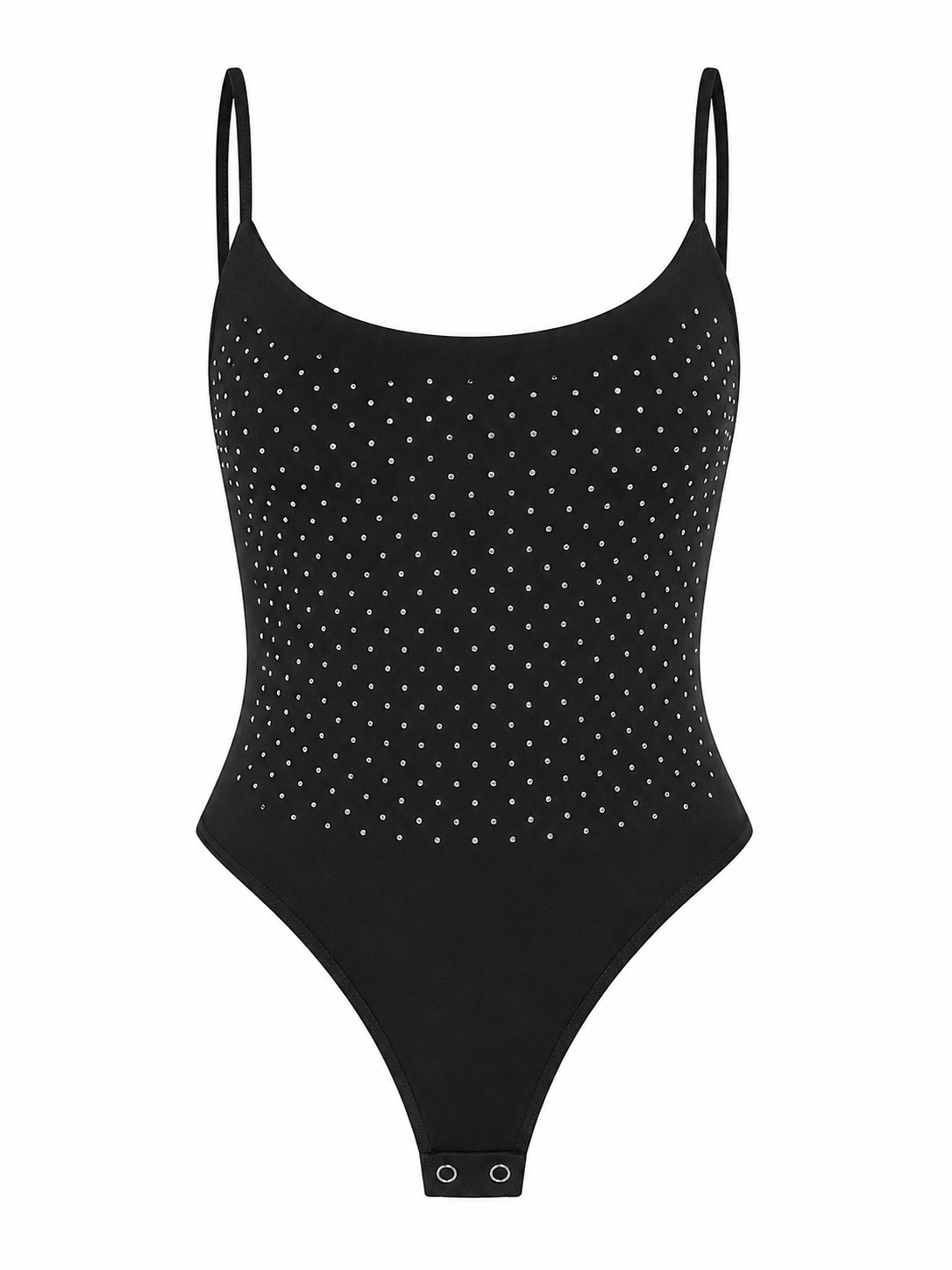 İp Askılı Black Shine Body Suit Bluz- 1498