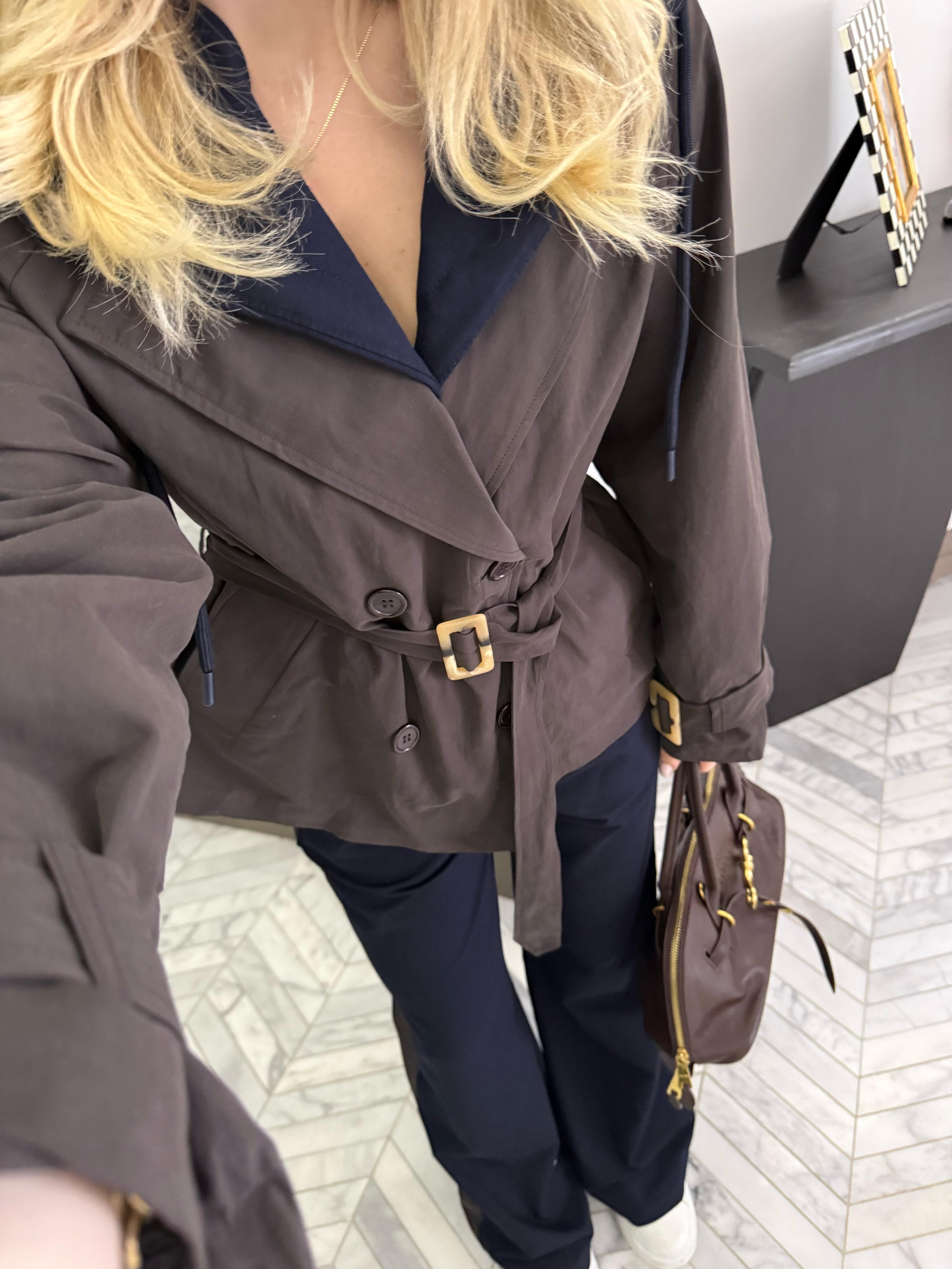 Kahve-Lacivert Trençli Takım-36984