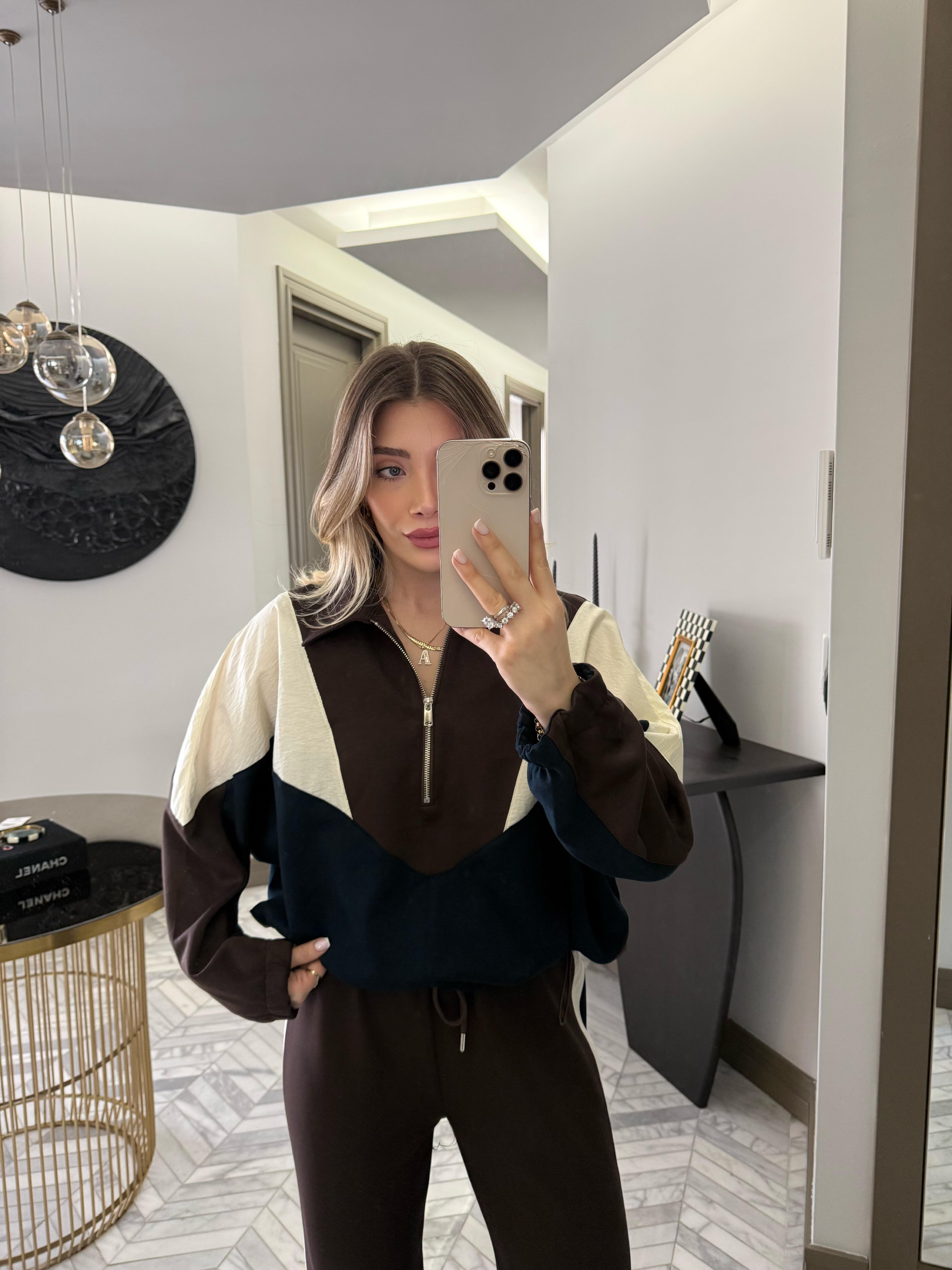 Kahverengi Garnili Spor Takım-37024