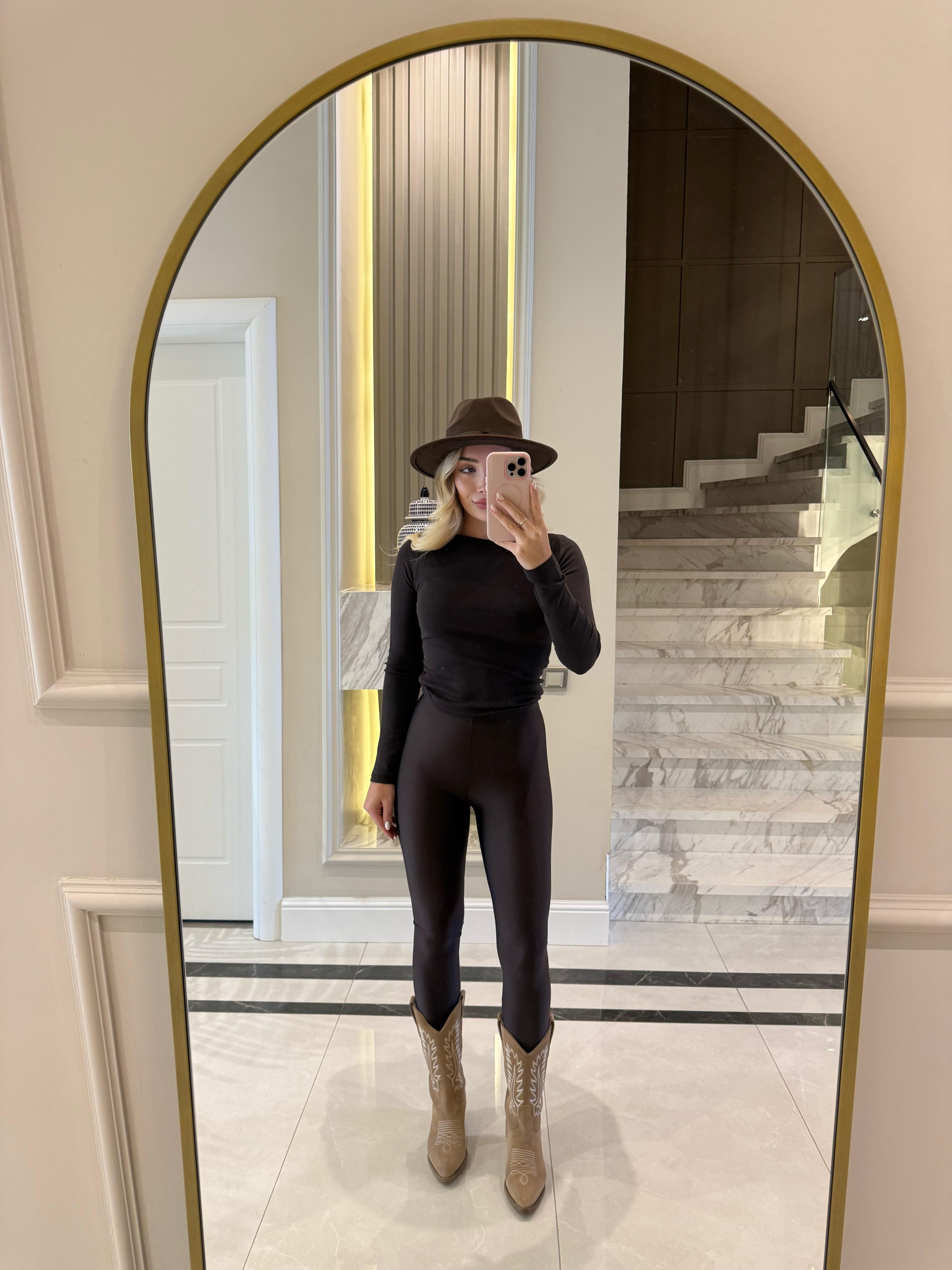 Koyu Kahve DLV Disco Tayt-4001