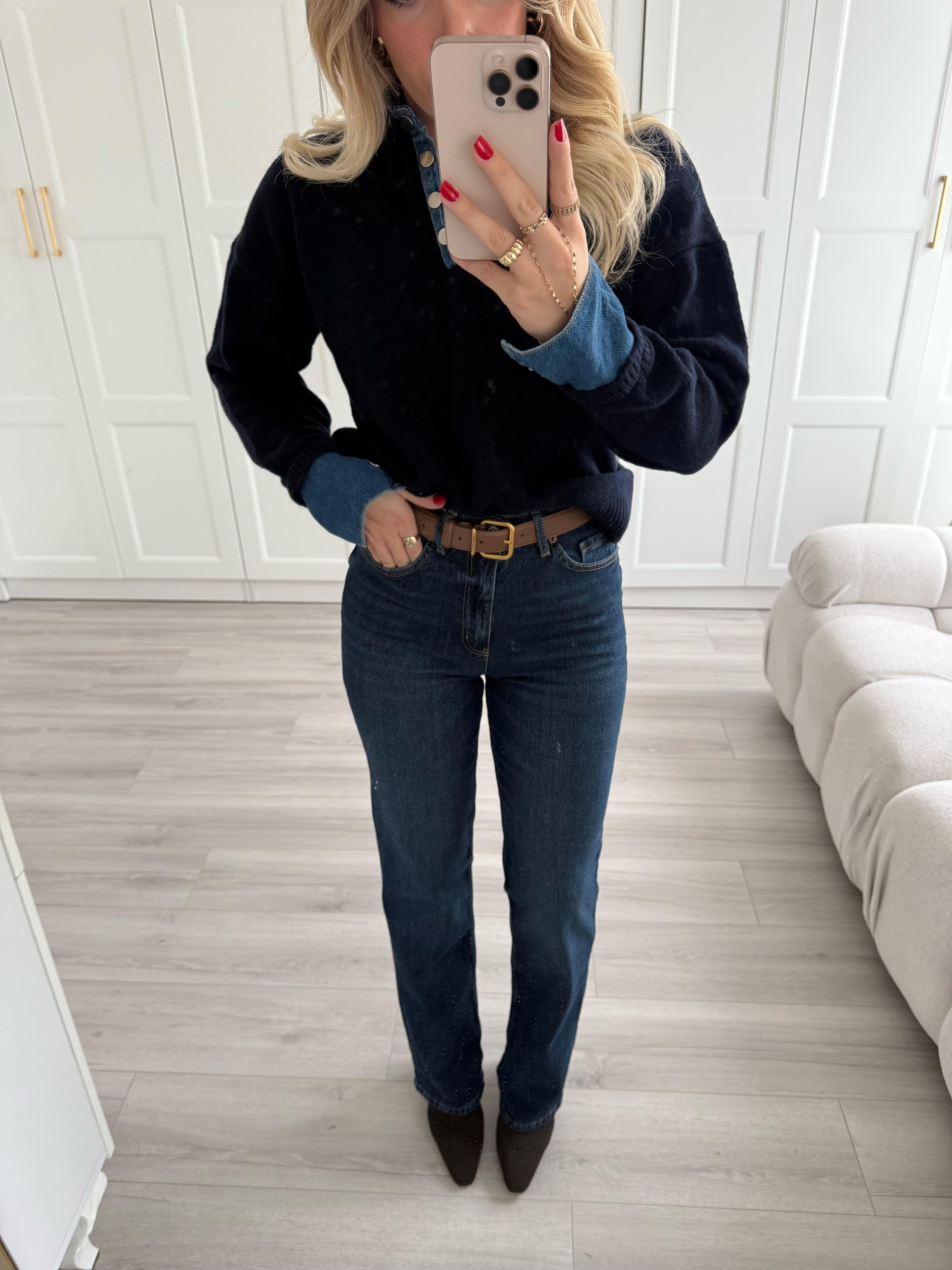 Koyu Mavi Düz Paça Jean -2502