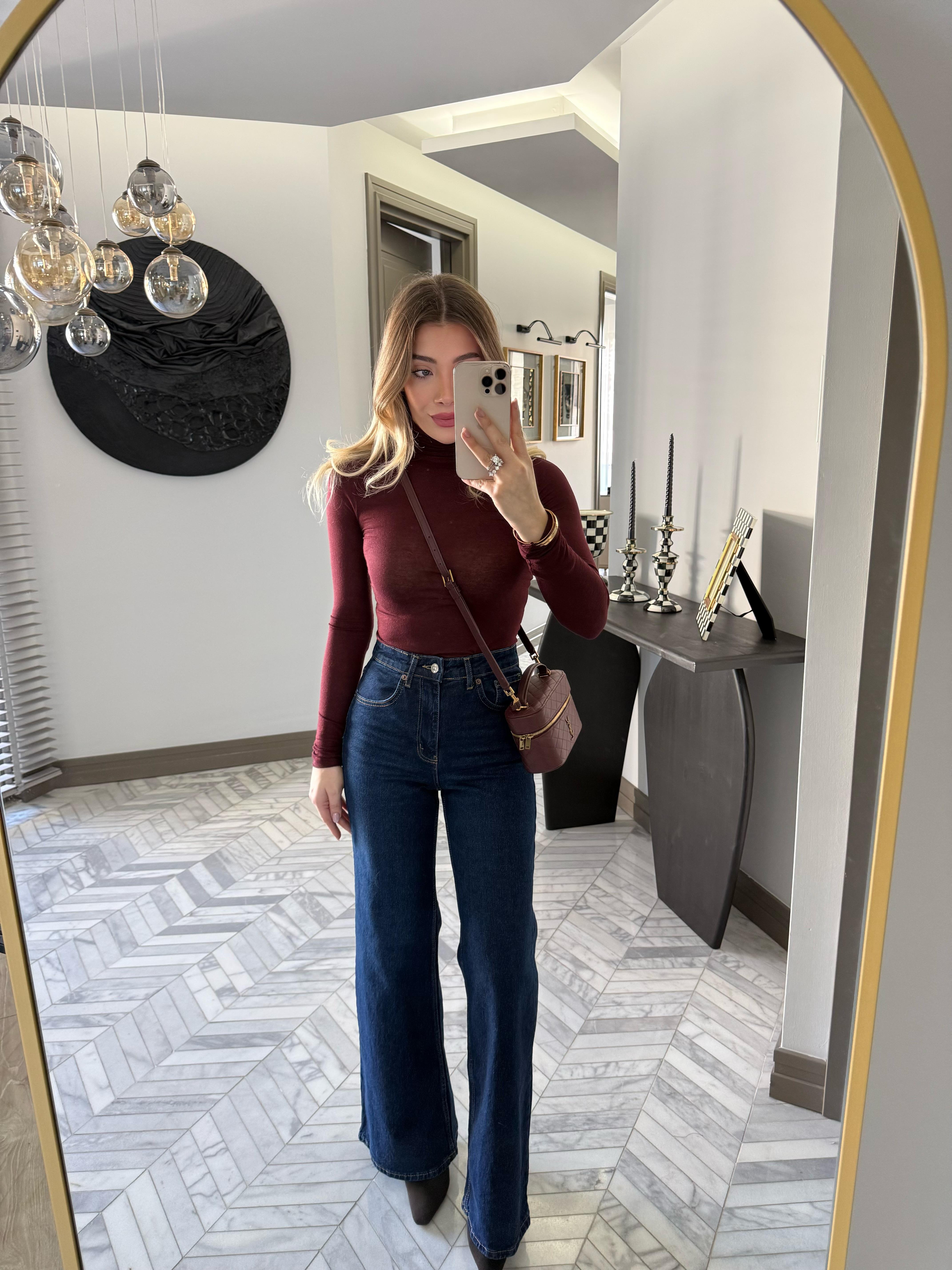 Koyu Mavi Orjinal Marka Palazzo Jean