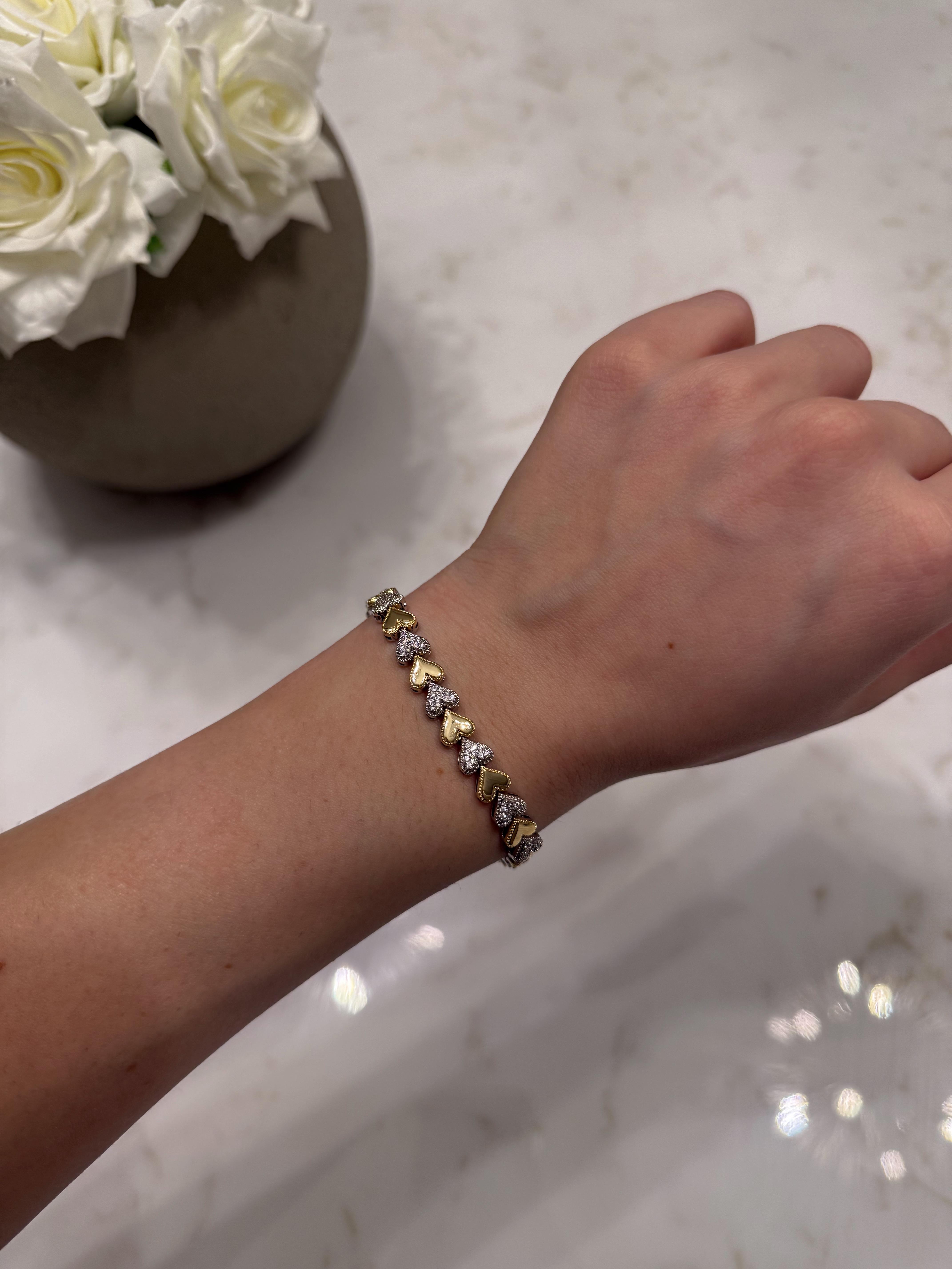 Lovely Gold-Gümüş Diamond Seri Bileklik