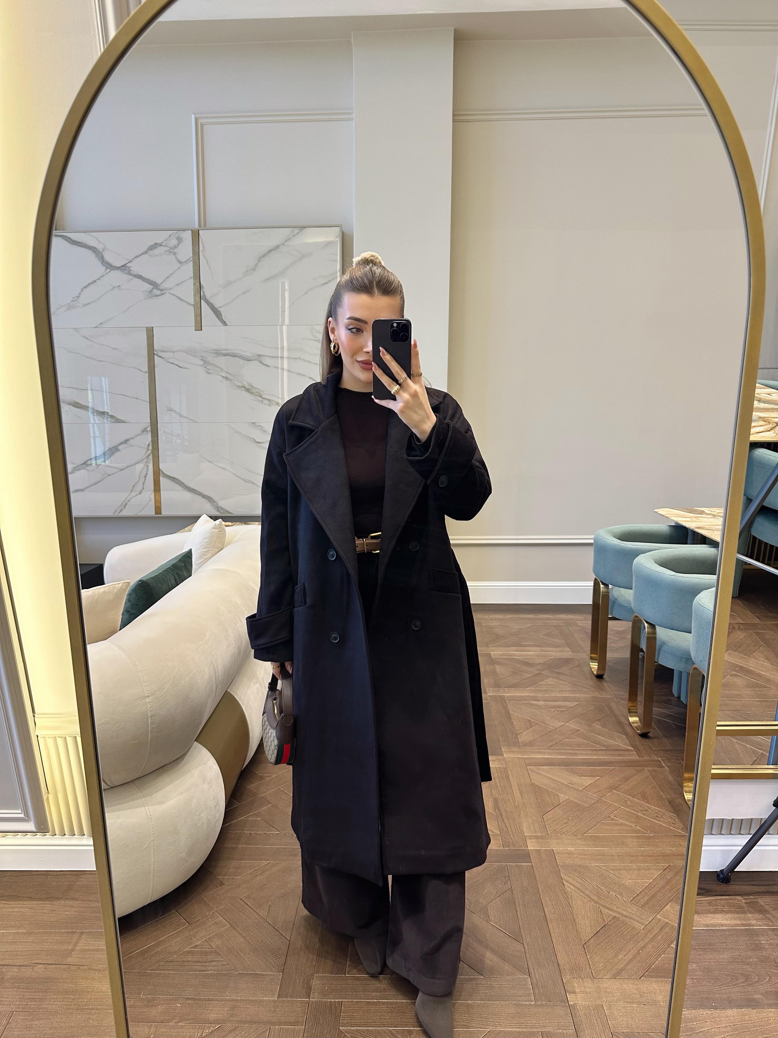 Marka Model Astarlı Mor Kaşe Kaban 