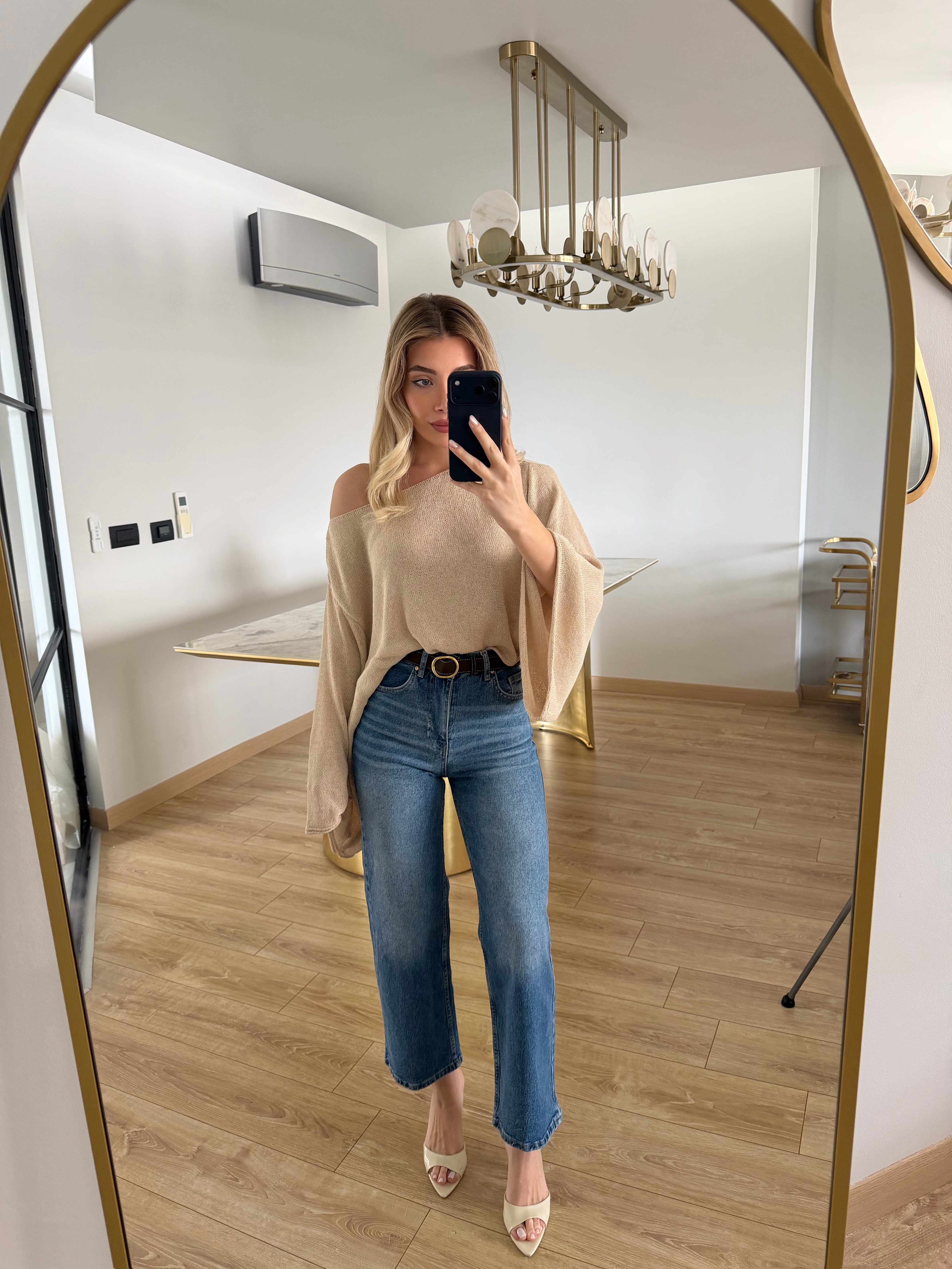 Mavi Kemerli  Kısa Pantolon-72299