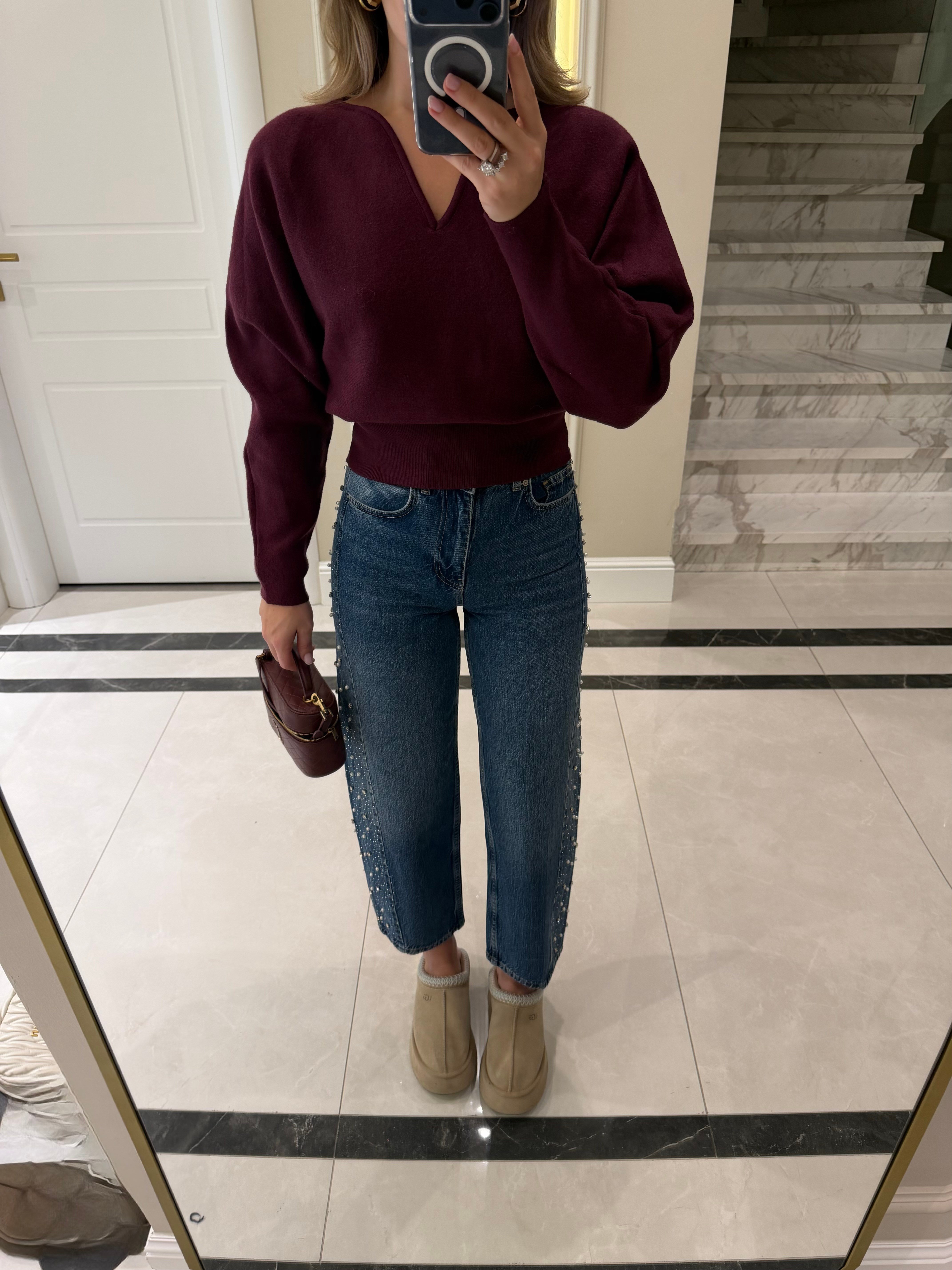 Mavi Yanları Taşlı Denim Kot - 72368 