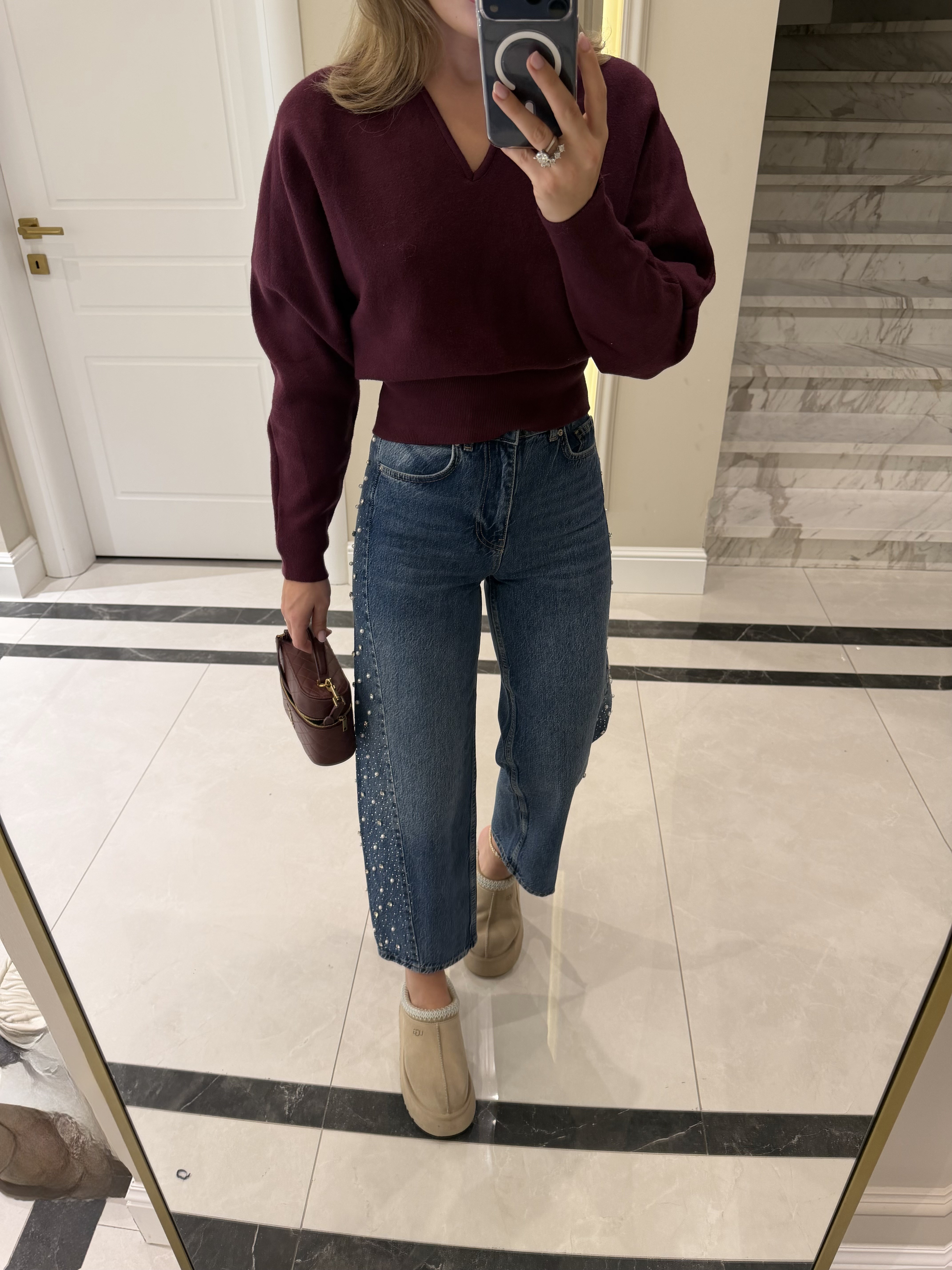 Mavi Yanları Taşlı Denim Kot - 72368 