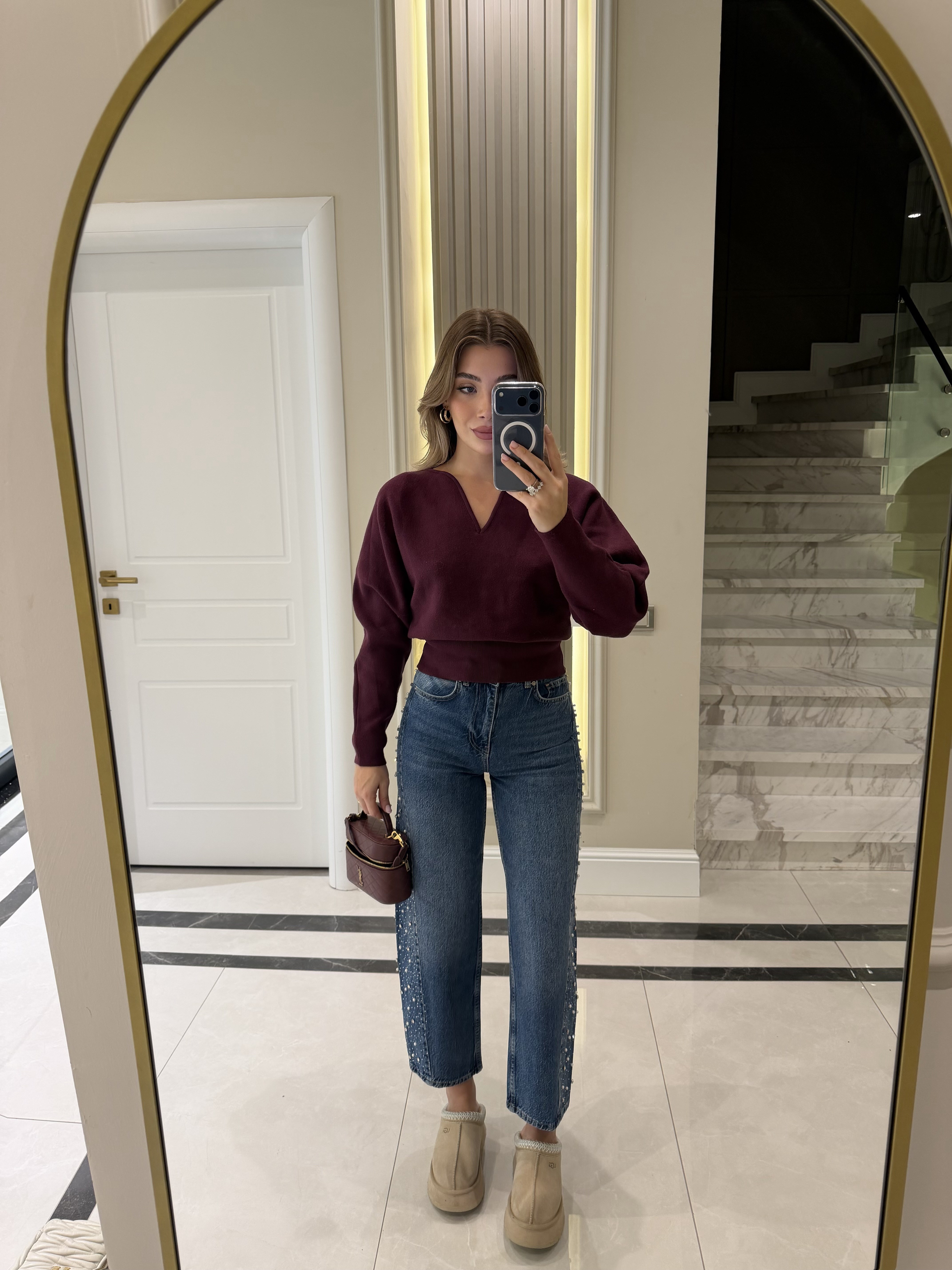 Mavi Yanları Taşlı Denim Kot - 72368 