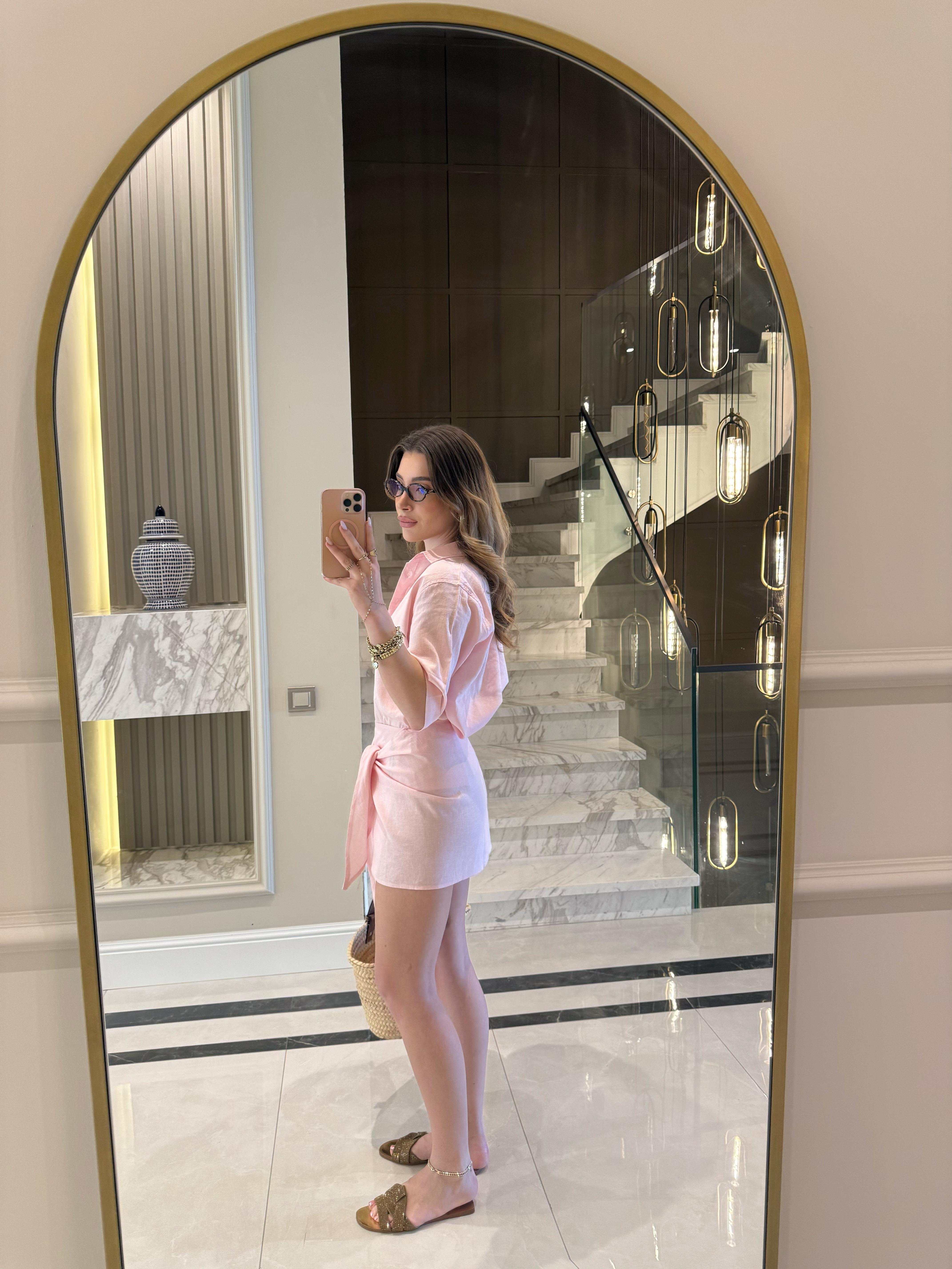 Pembe Eteği Bağlamalı İkili Takım
