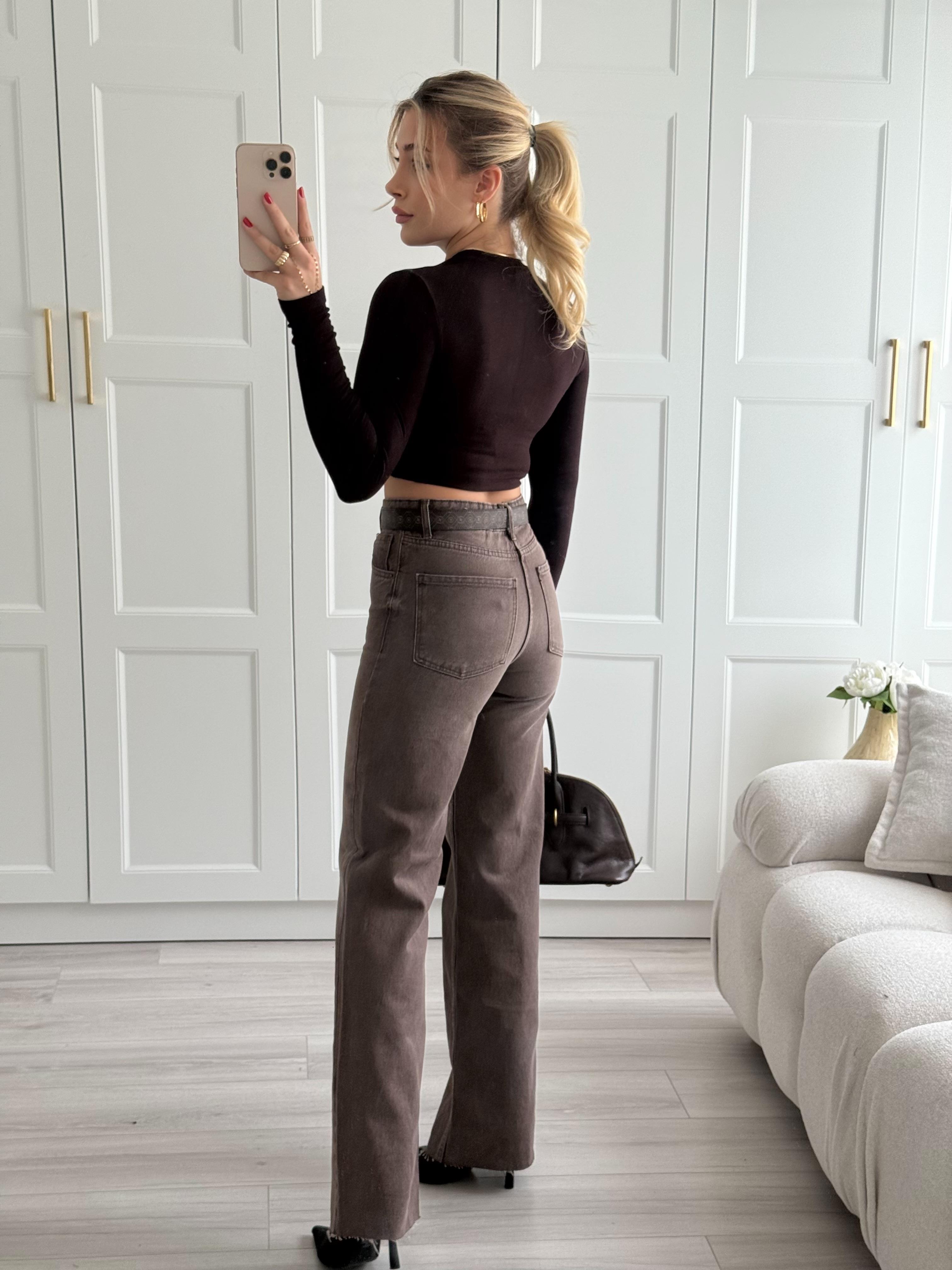 Retro Kahve Straight ZR Jean.
