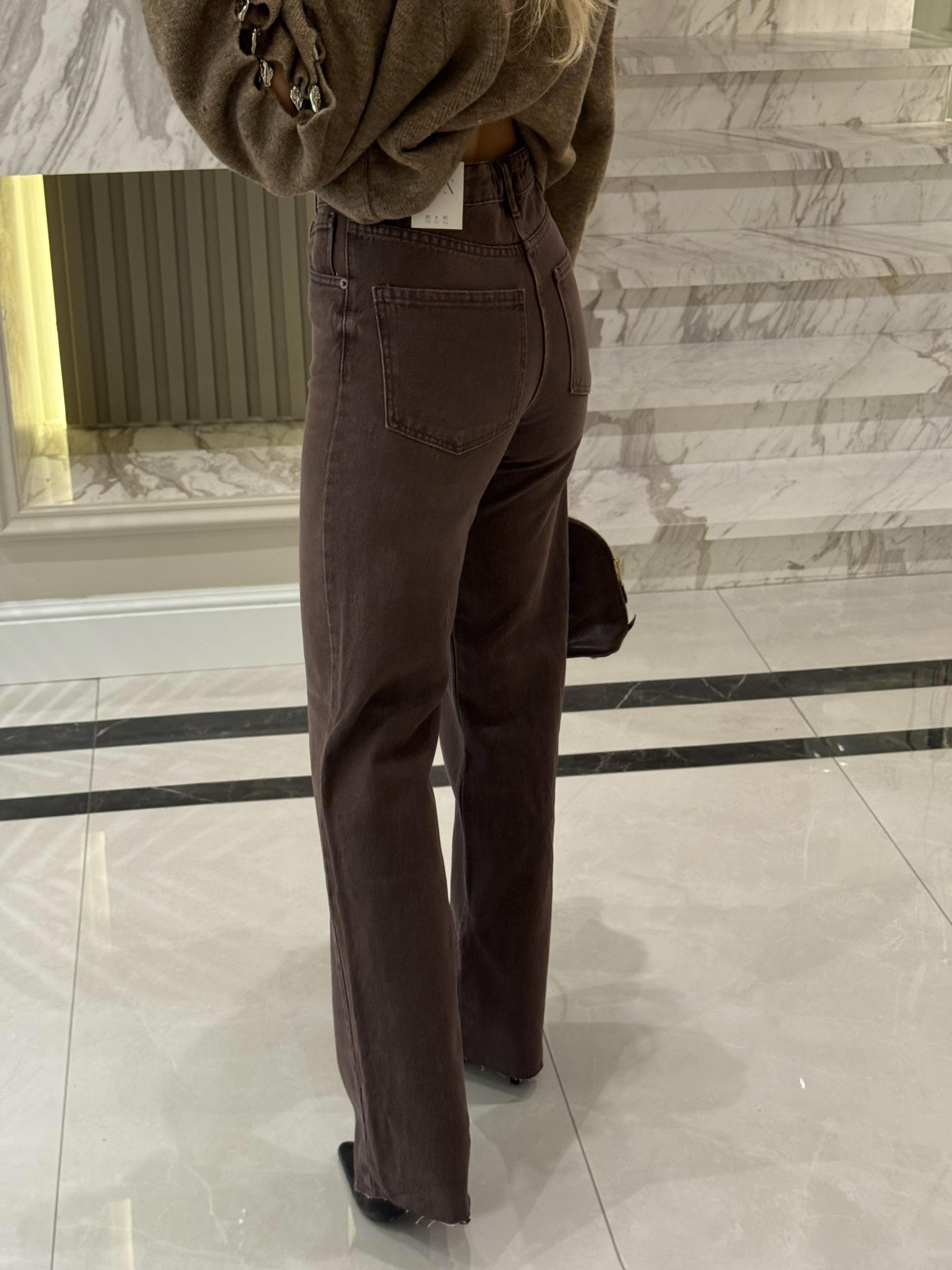 Retro Kahve Straight ZR Jean