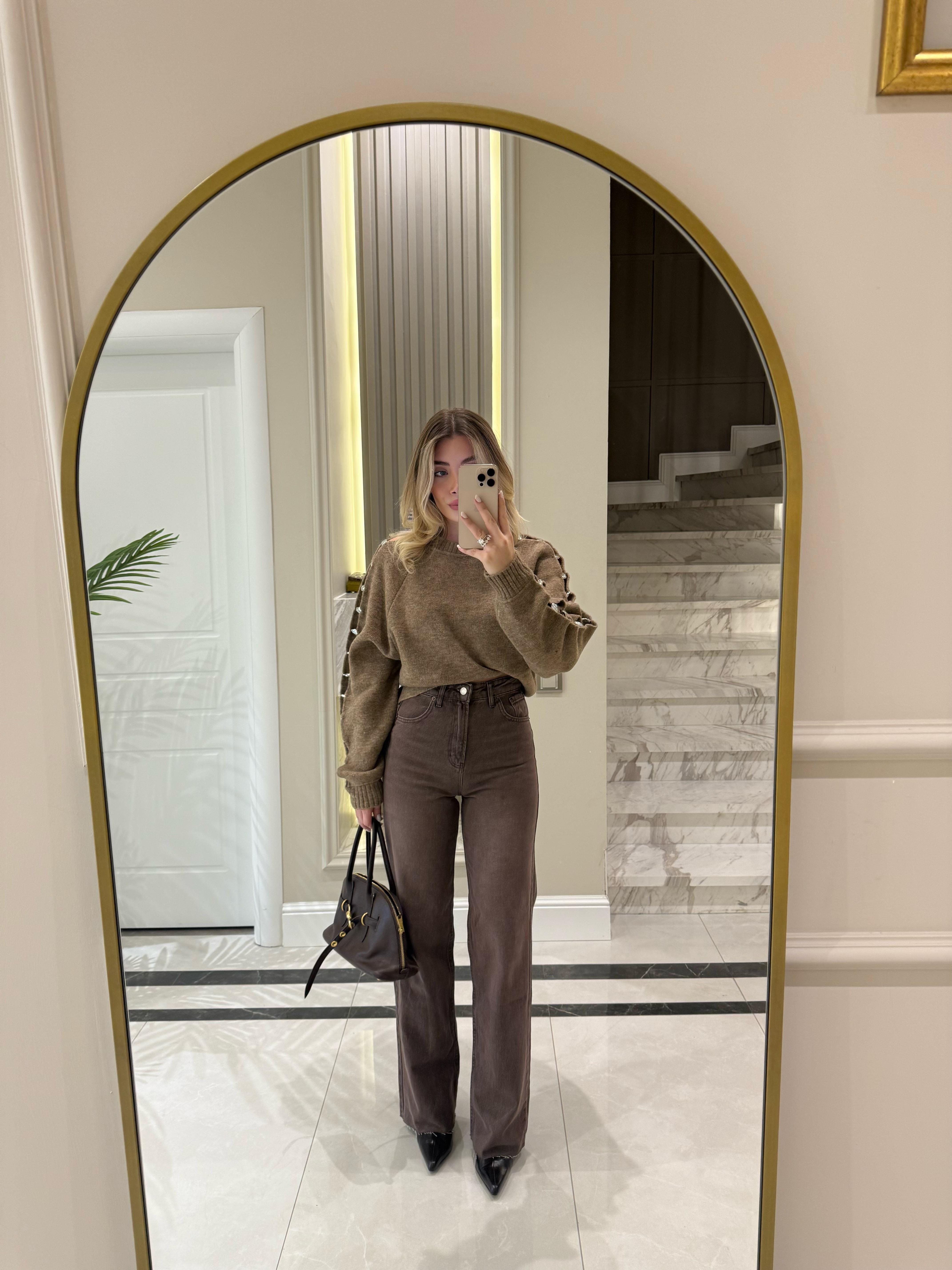 Retro Kahve Straight ZR Jean