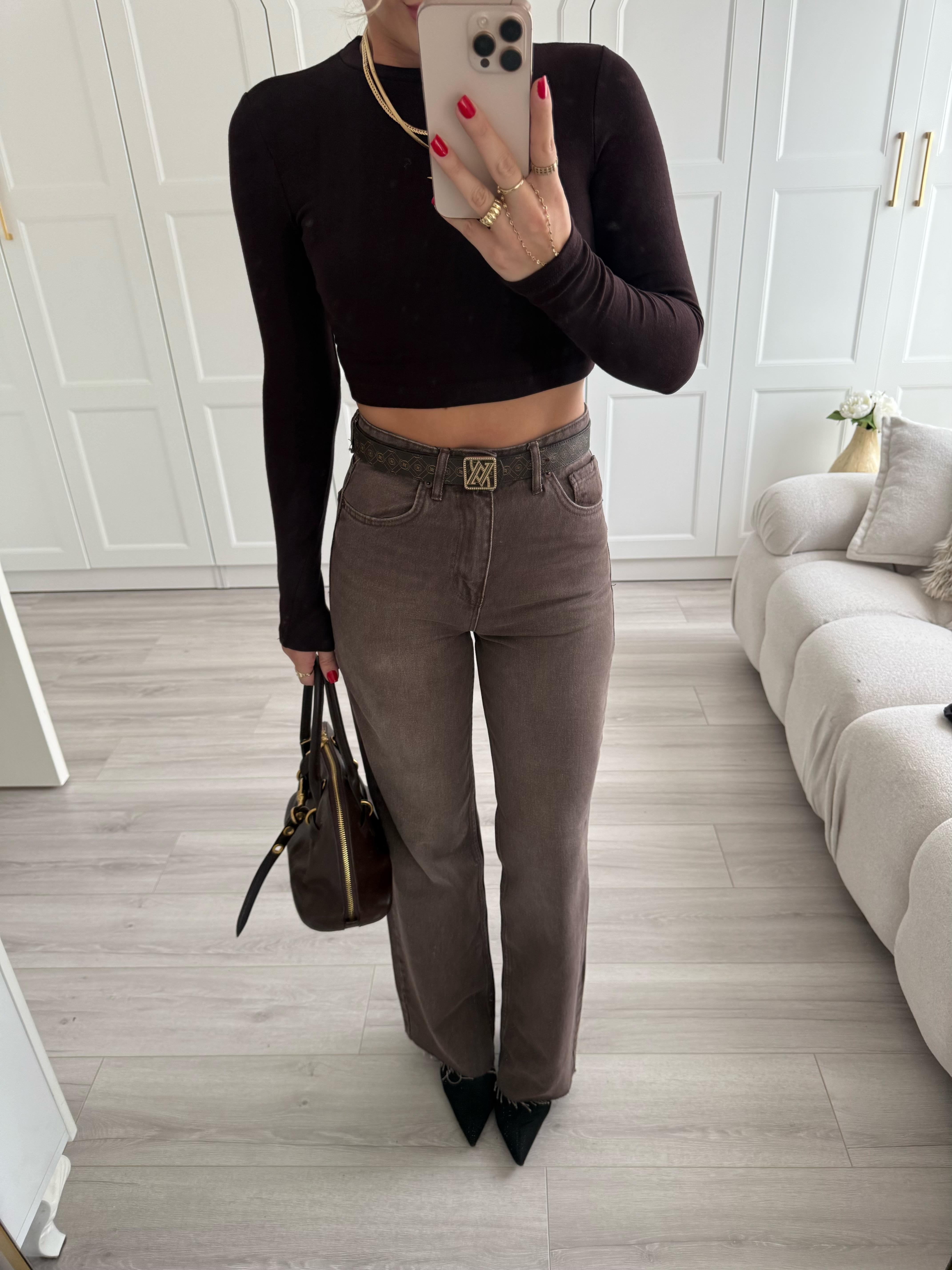 Retro Kahve Straight ZR Jean.