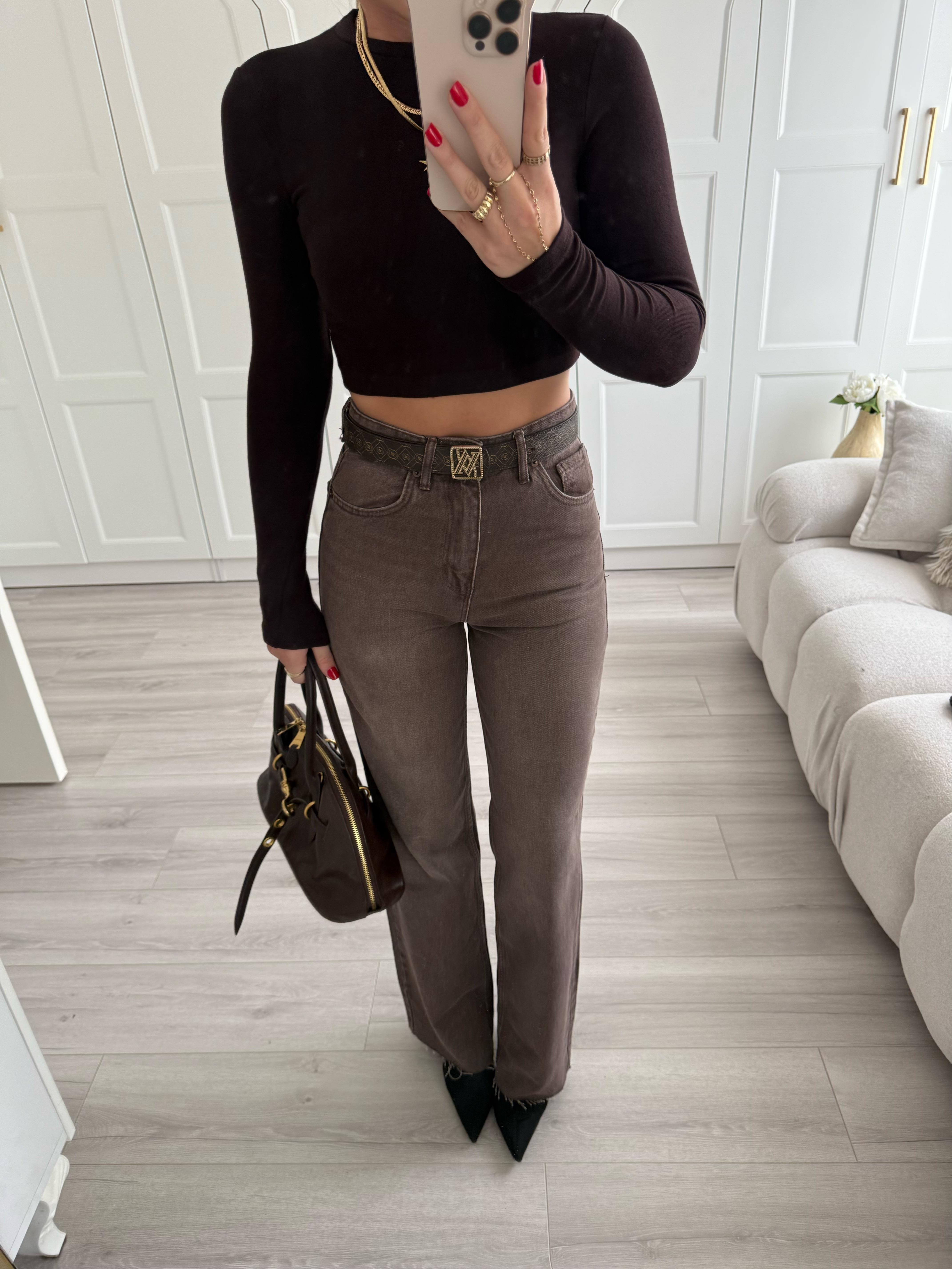 Retro Kahve Straight ZR Jean.
