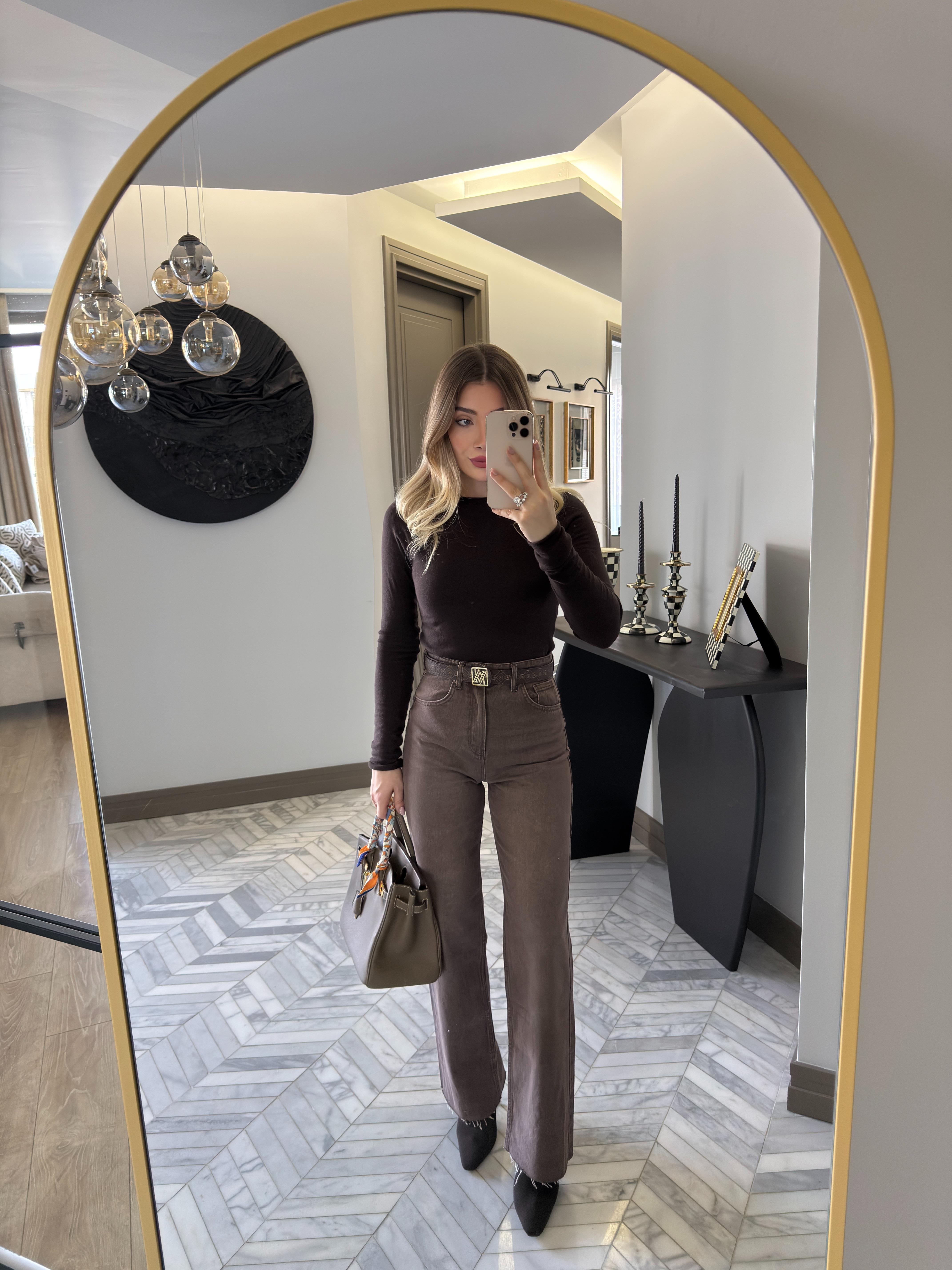 Retro Kahve Straight ZR Jean