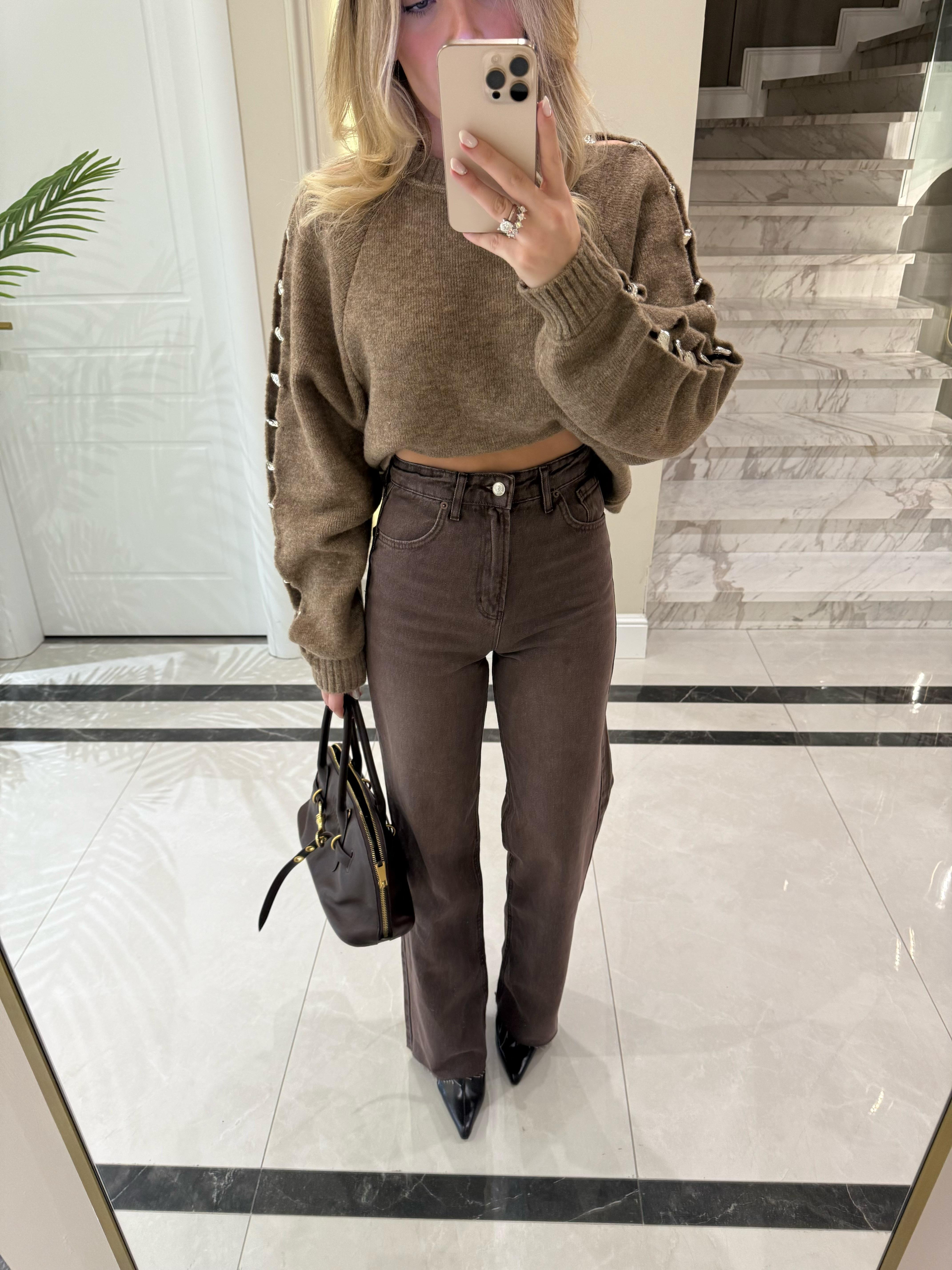 Retro Kahve Straight ZR Jean