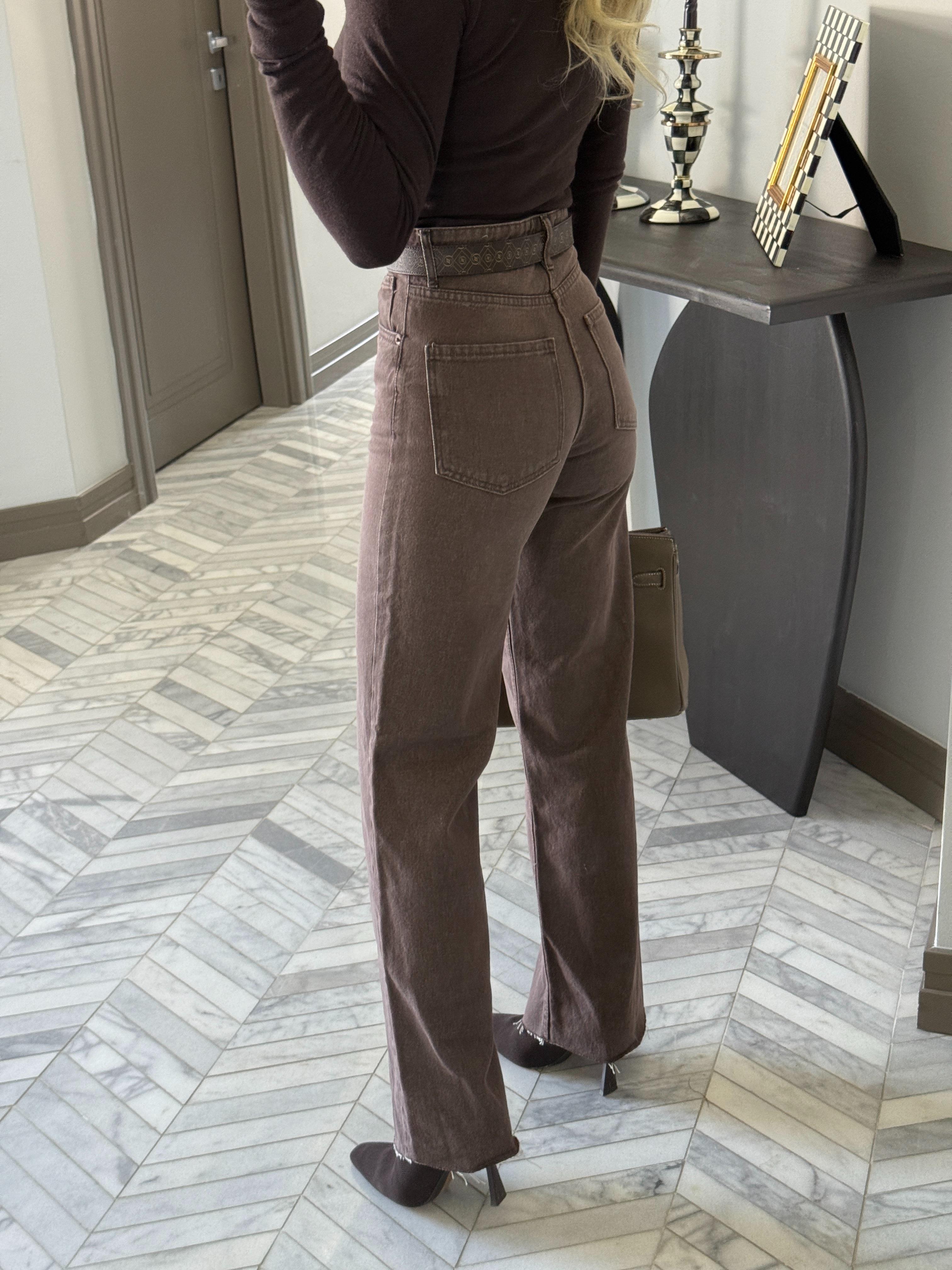 Retro Kahve Straight ZR Jean