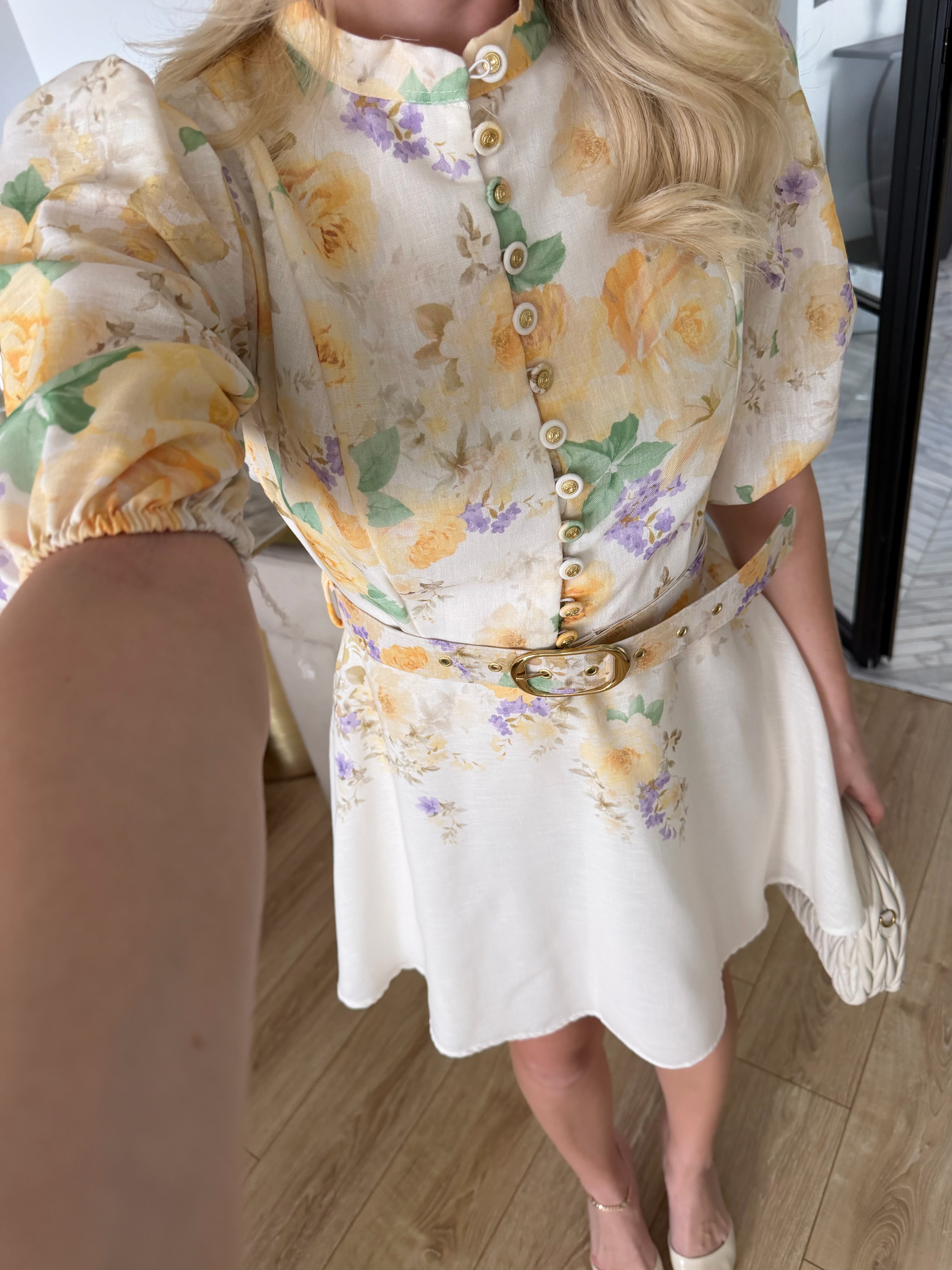 Sarı Çiçekli Marka Model Lesslie Elbise 