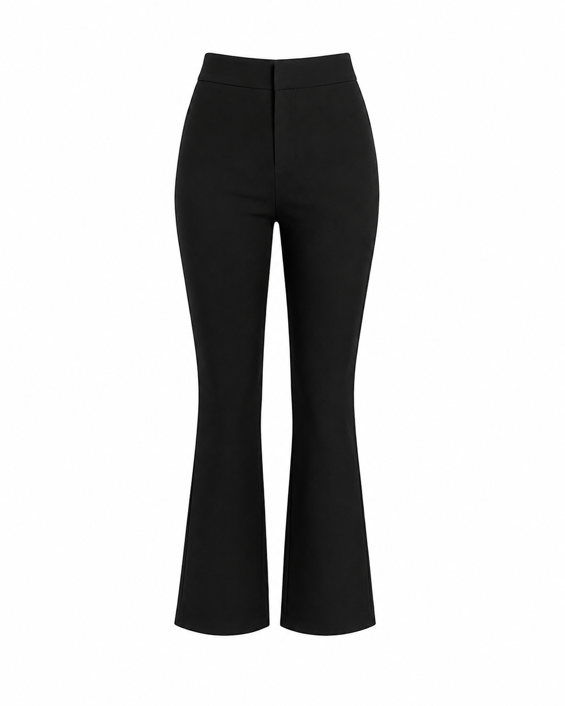 Siyah Mini İspanyol Paça Kumaş Pantolon -2286